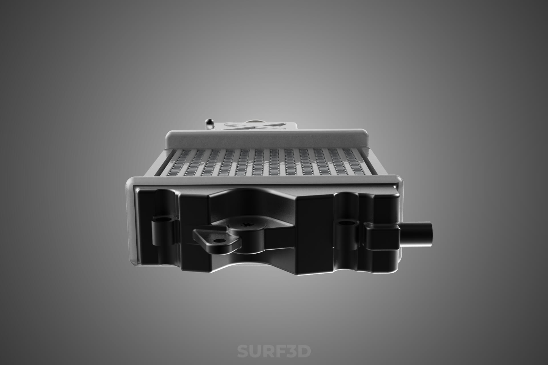 Motorbike Radiator Fin Vehicle Engine Liquid Cooling System 3D Model
