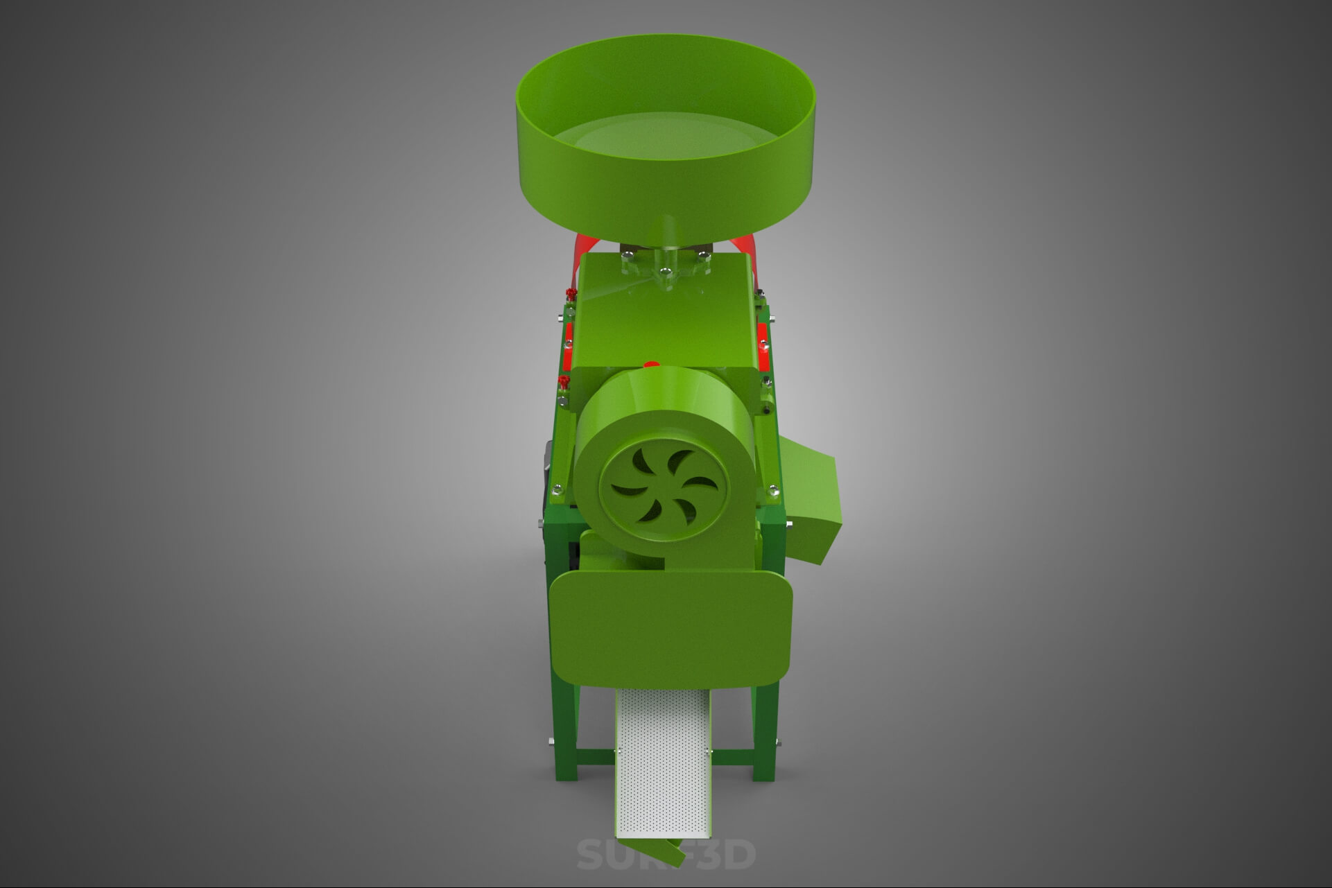 Paddy Rice Mill Milling Peeler Husk Huller Polisher Machine 3D Model