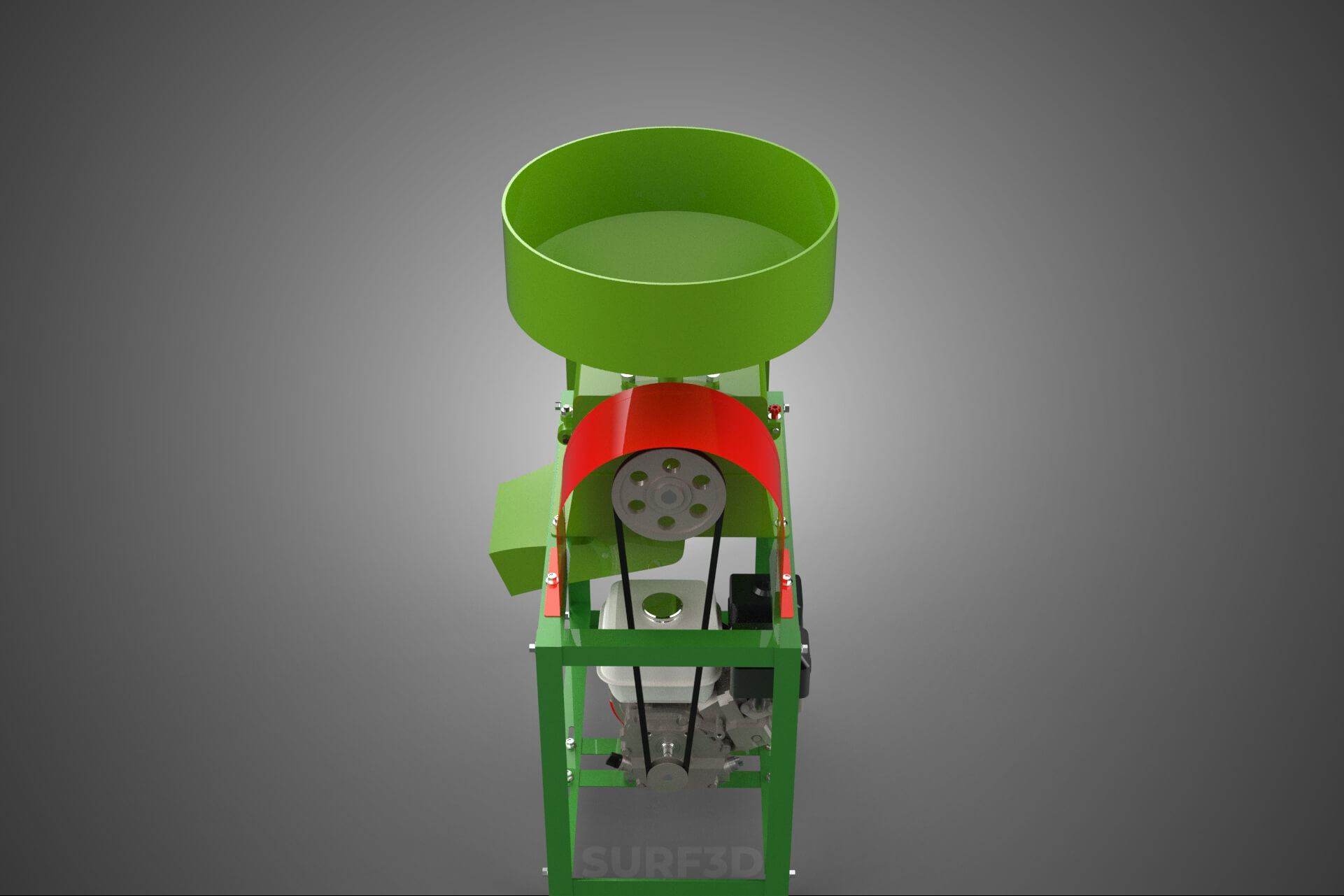 Paddy Rice Mill Milling Peeler Husk Huller Polisher Machine 3D Model