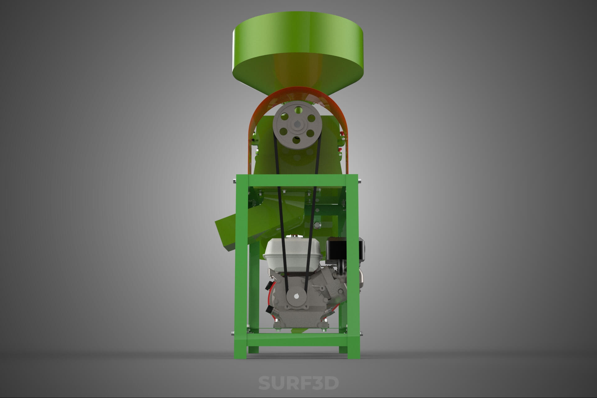 Paddy Rice Mill Milling Peeler Husk Huller Polisher Machine 3D Model