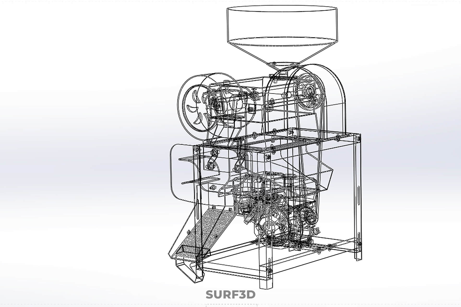 Paddy Rice Mill Milling Peeler Husk Huller Polisher Machine 3D Model