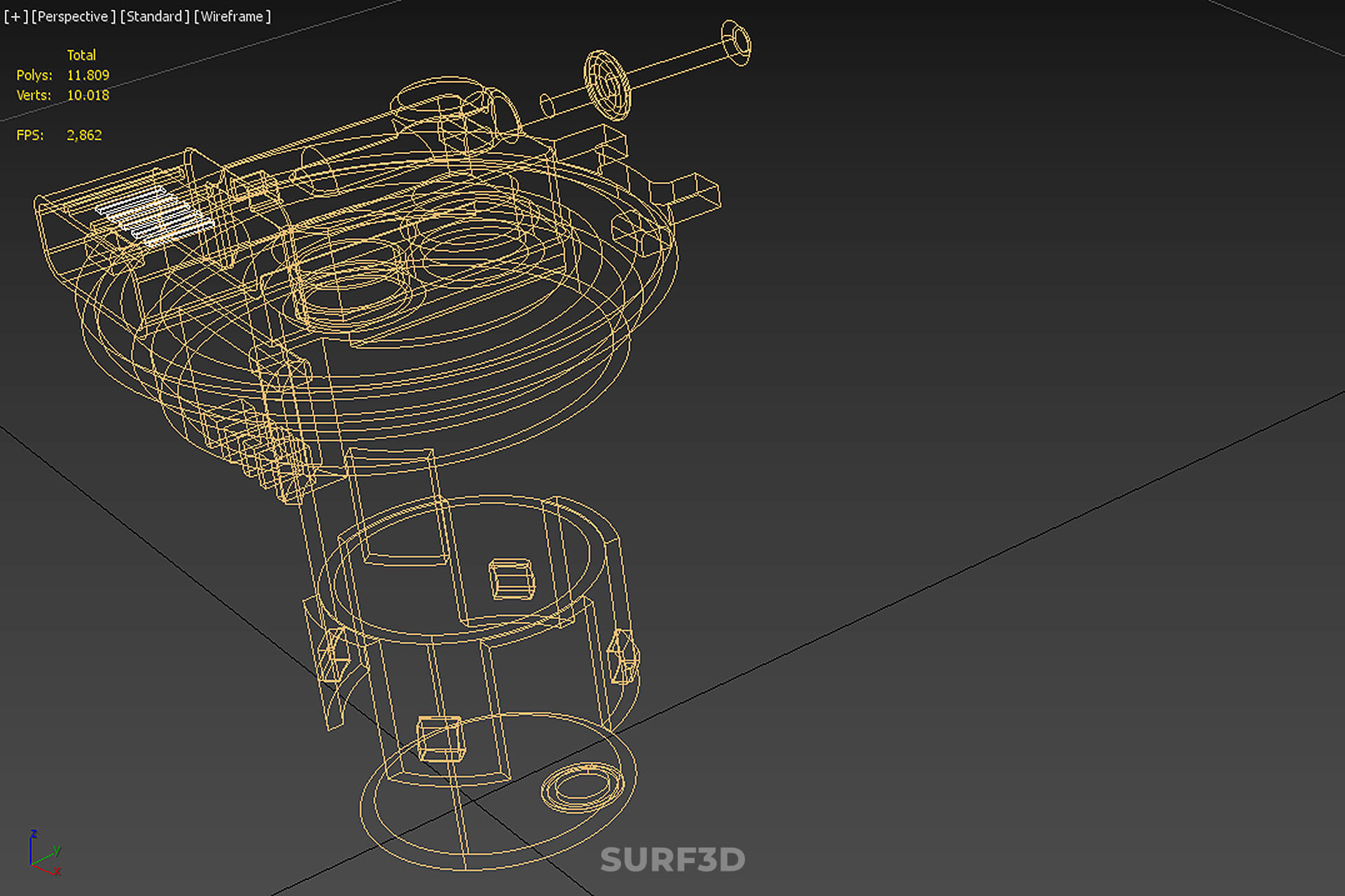 Plastic Fuel Pump Housing Tank Filter Engine Injection Gas 3D Model