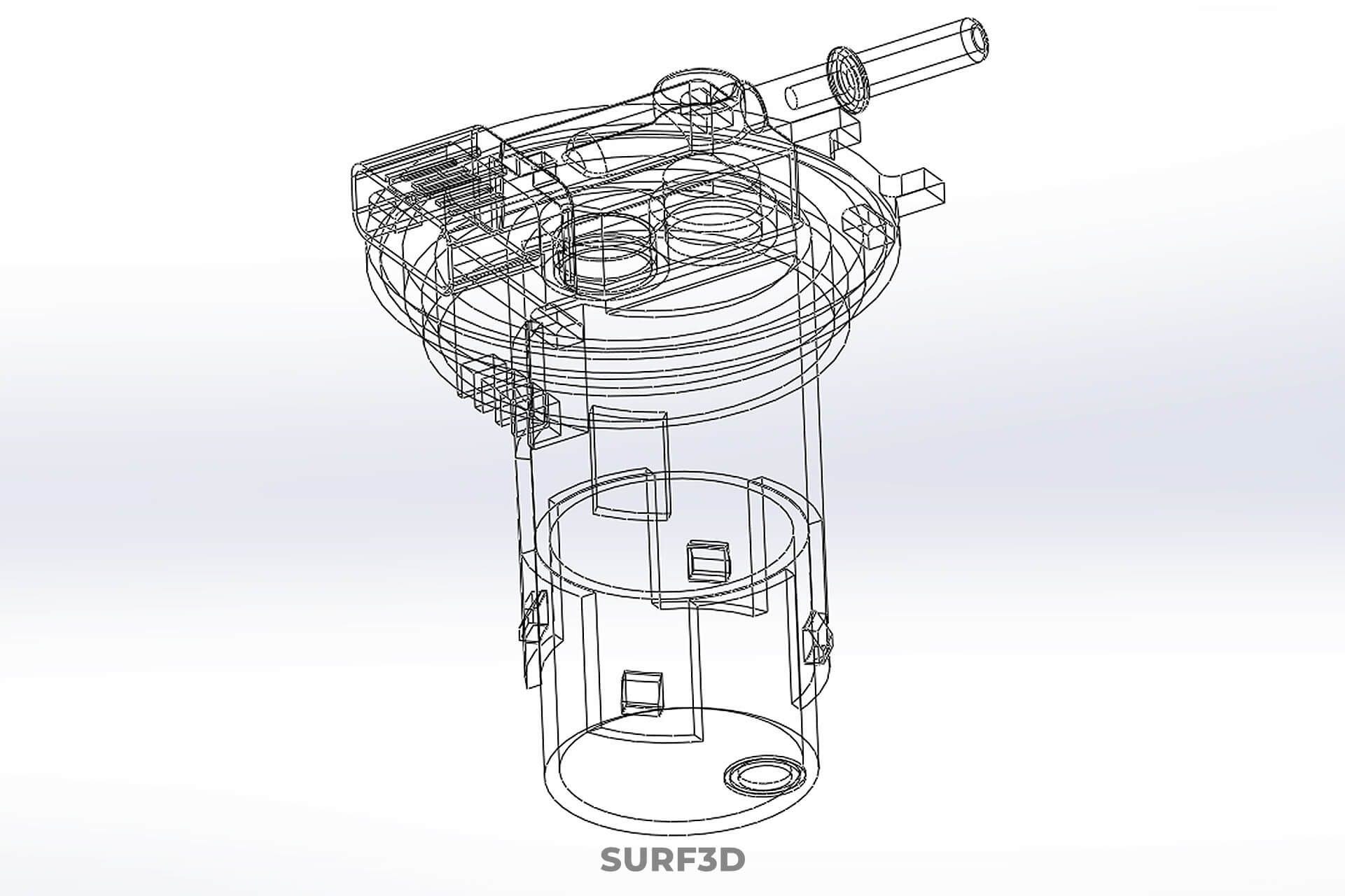 Plastic Fuel Pump Housing Tank Filter Engine Injection Gas 3D Model