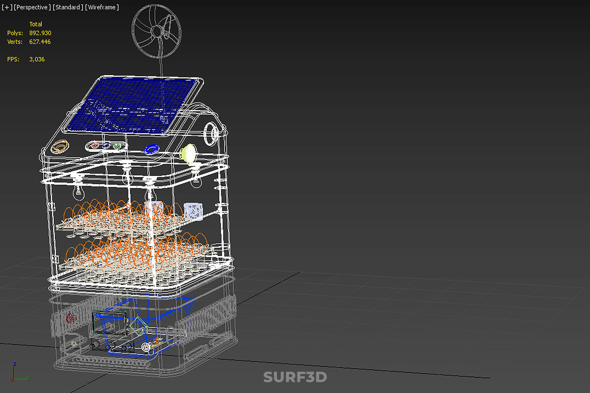 Smart Egg Incubator Hatcher Machine Solar Wind Power Farming 3D Model