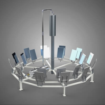 Solar Power Tower Thermal Energy Plant Heliostat Mirror Sun