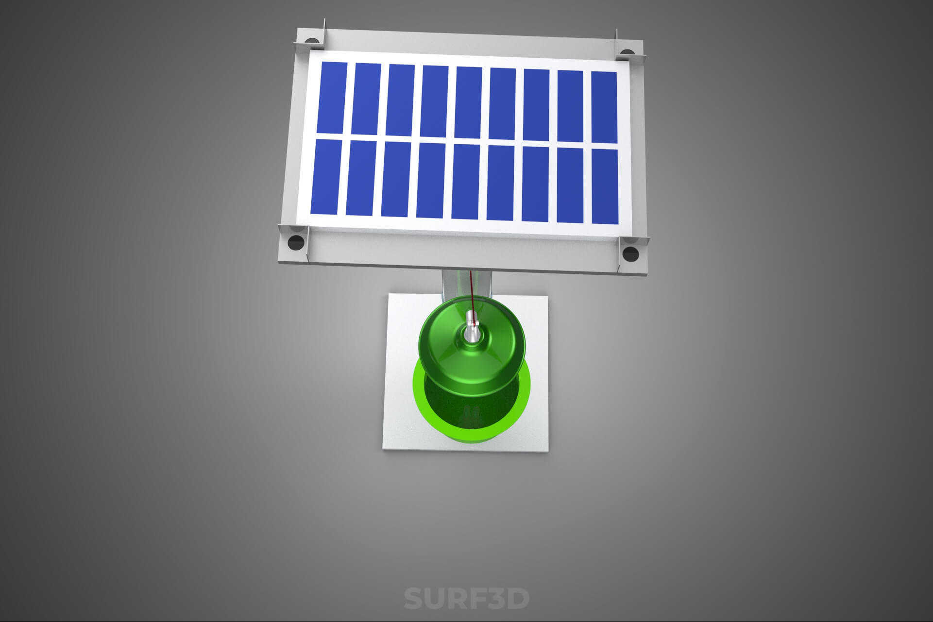 Solar Powered UV LED Light Lamp Insect Trap Pest Bug Catcher 3D Model