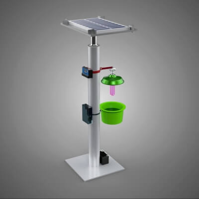 Solar Powered UV LED Light Lamp Insect Trap Pest Bug Catcher