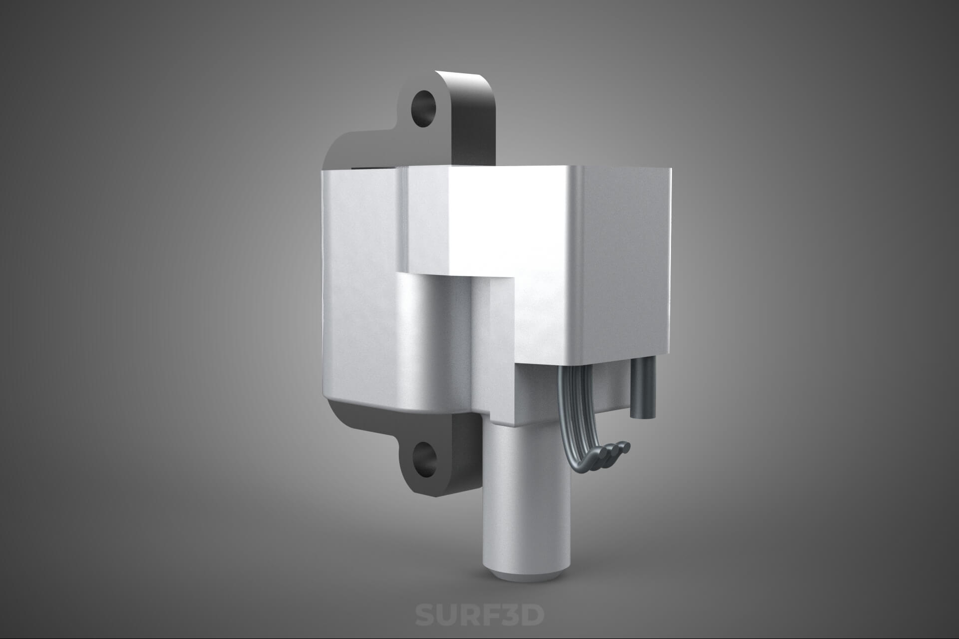 Standard Spark Plug Direct Ignition Coil Module Engine Power 3D Model