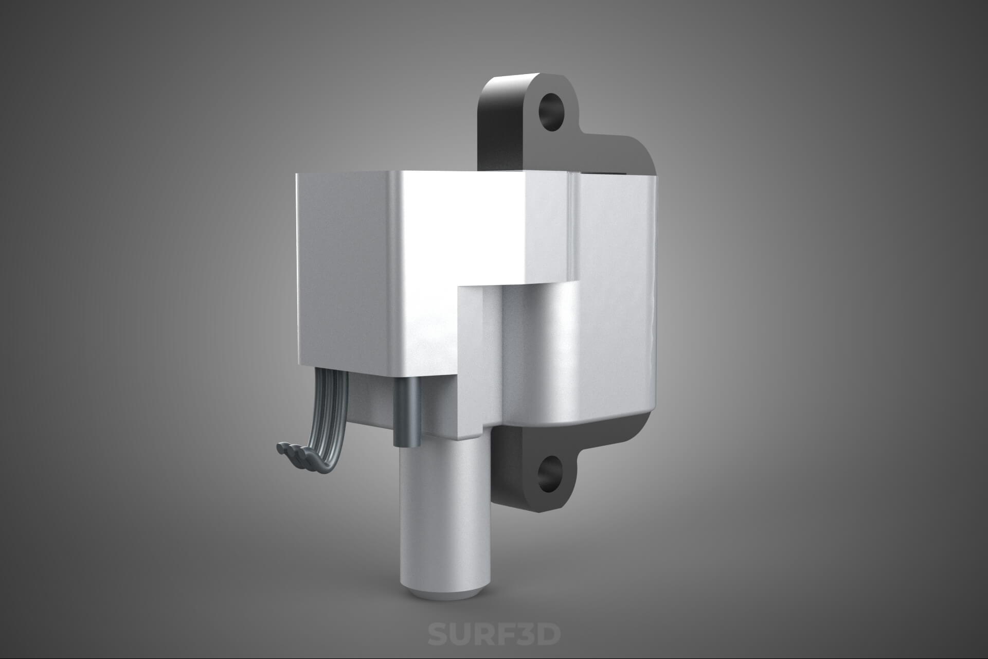 Standard Spark Plug Direct Ignition Coil Module Engine Power 3D Model