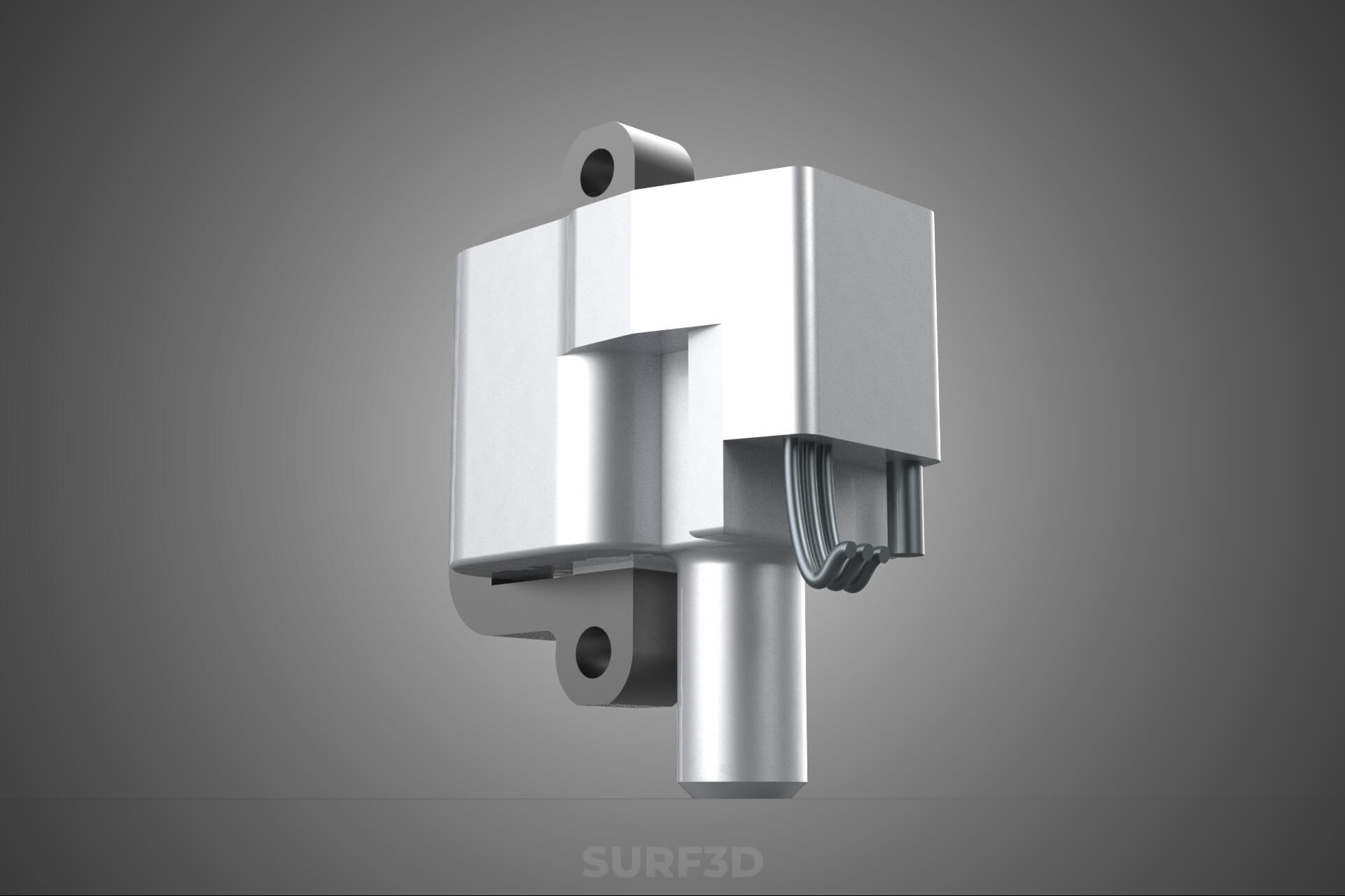 Standard Spark Plug Direct Ignition Coil Module Engine Power 3D Model