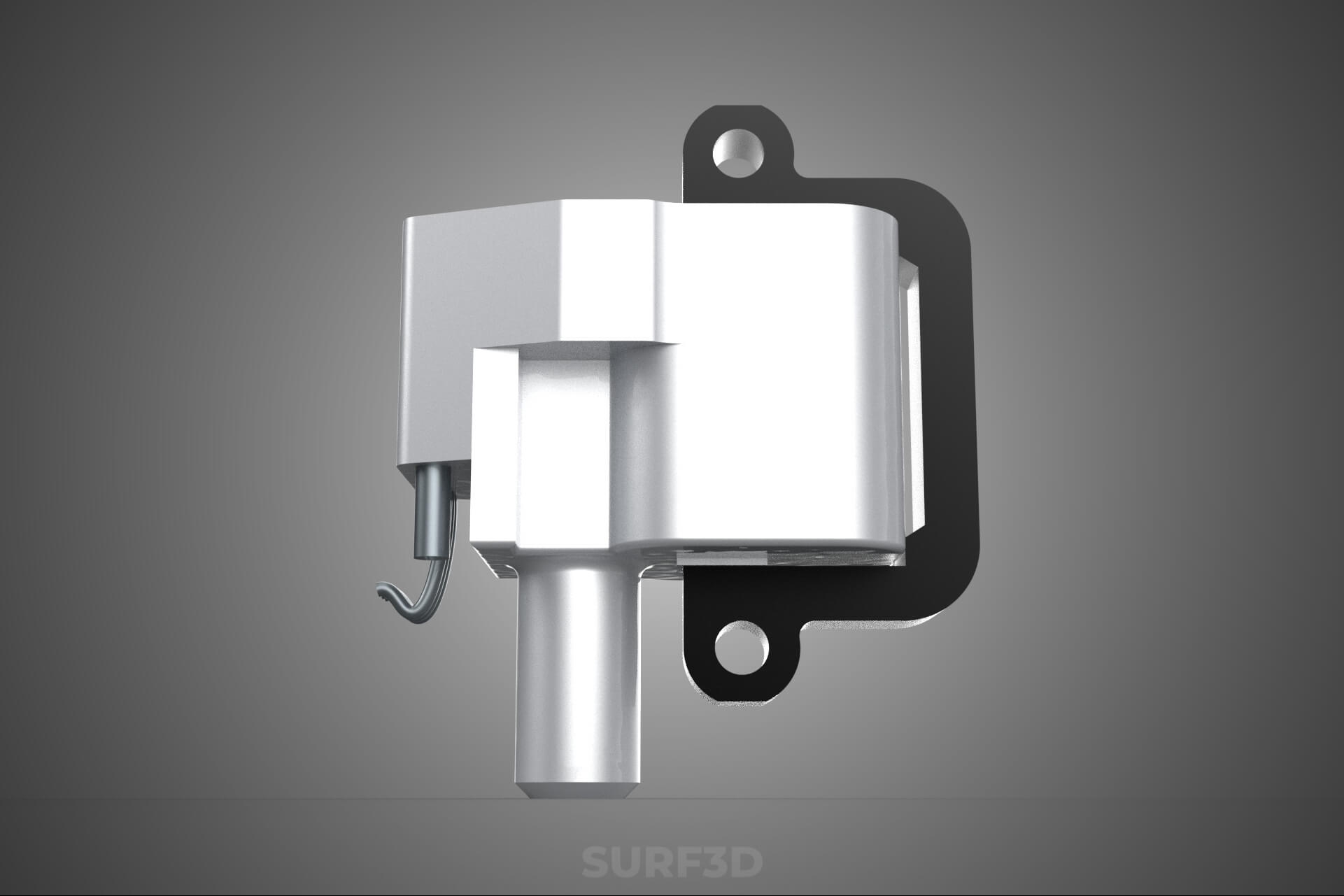 Standard Spark Plug Direct Ignition Coil Module Engine Power 3D Model
