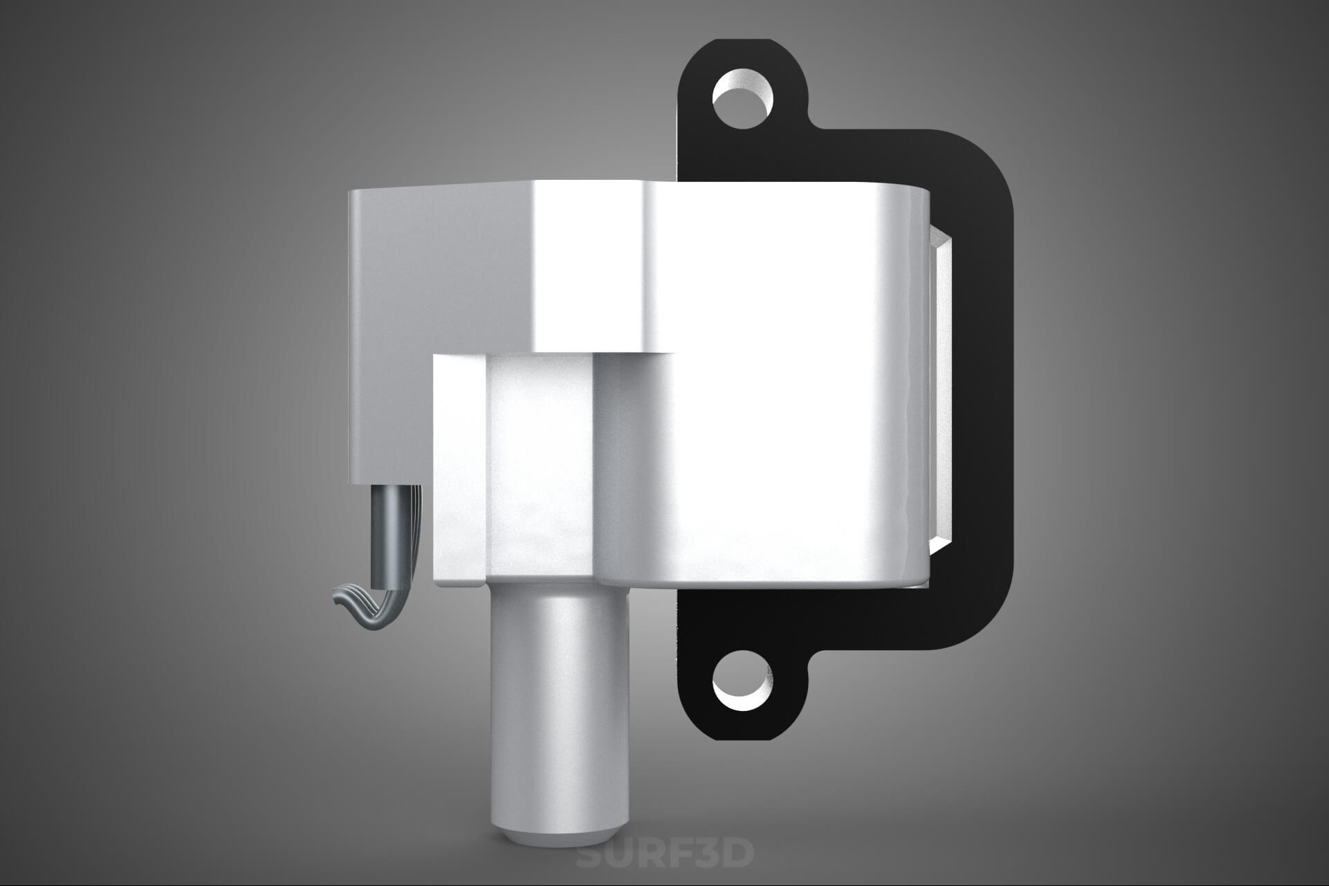Standard Spark Plug Direct Ignition Coil Module Engine Power 3D Model