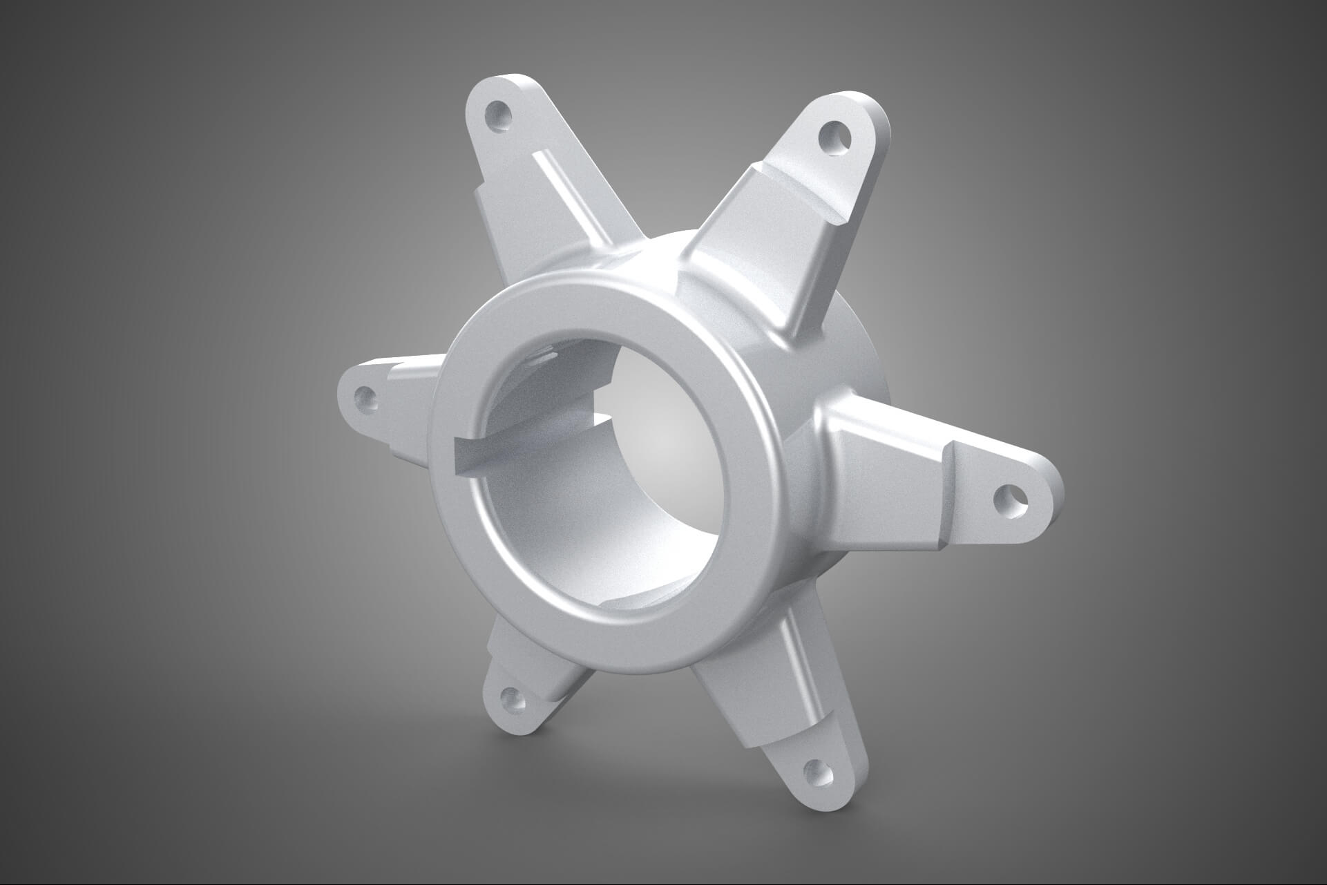 Star Flange Hub Mounting Bracket Sprocket Disc Carrier Spoke 3D Model