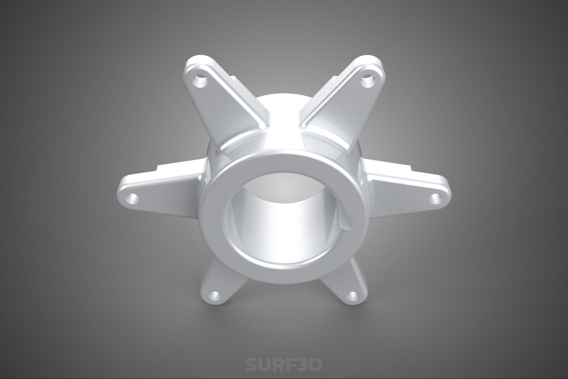 Star Flange Hub Mounting Bracket Sprocket Disc Carrier Spoke 3D Model