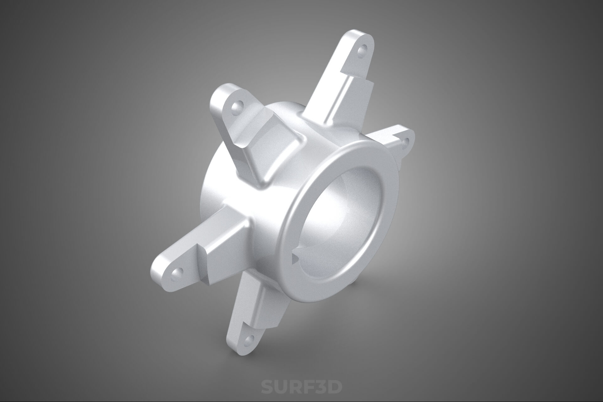 Star Flange Hub Mounting Bracket Sprocket Disc Carrier Spoke 3D Model