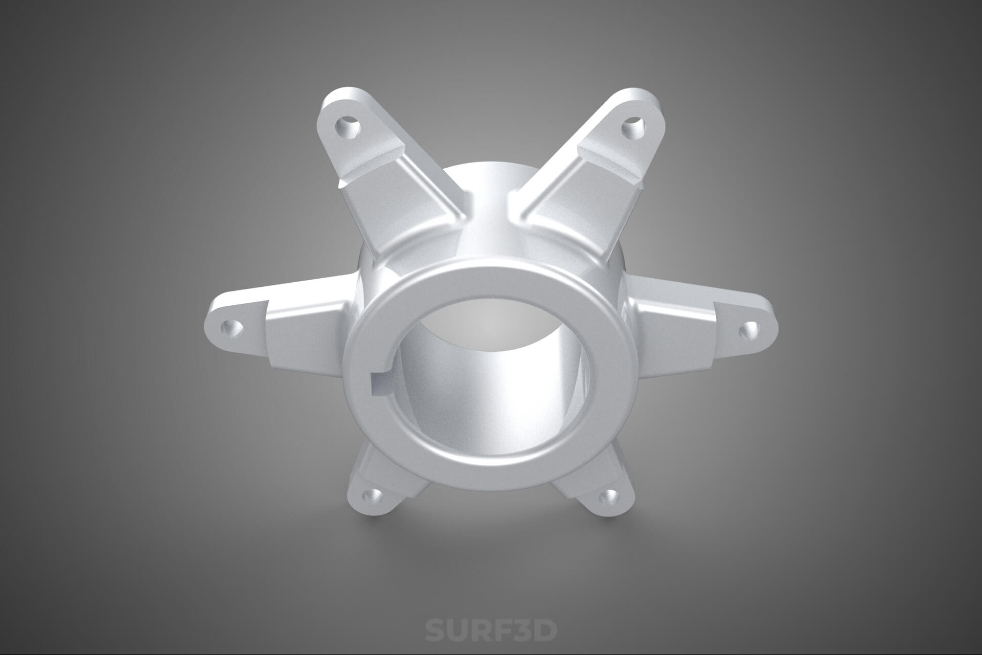 Star Flange Hub Mounting Bracket Sprocket Disc Carrier Spoke 3D Model