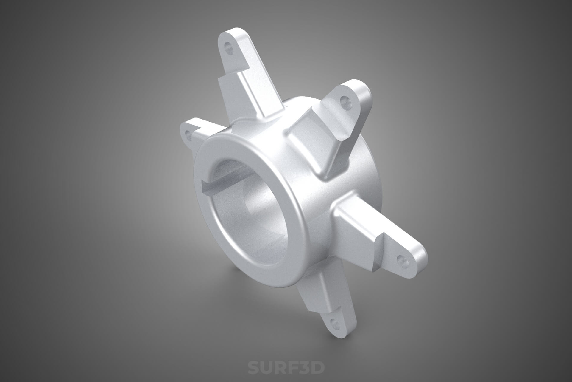 Star Flange Hub Mounting Bracket Sprocket Disc Carrier Spoke 3D Model