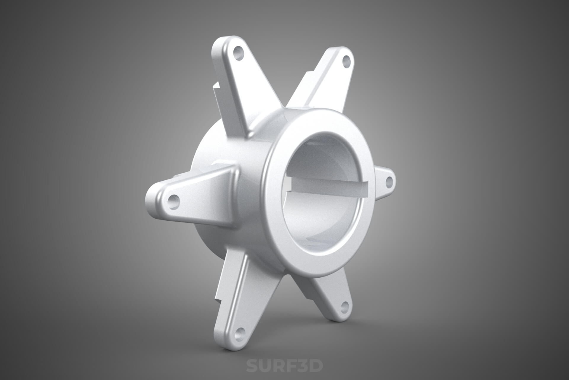 Star Flange Hub Mounting Bracket Sprocket Disc Carrier Spoke 3D Model