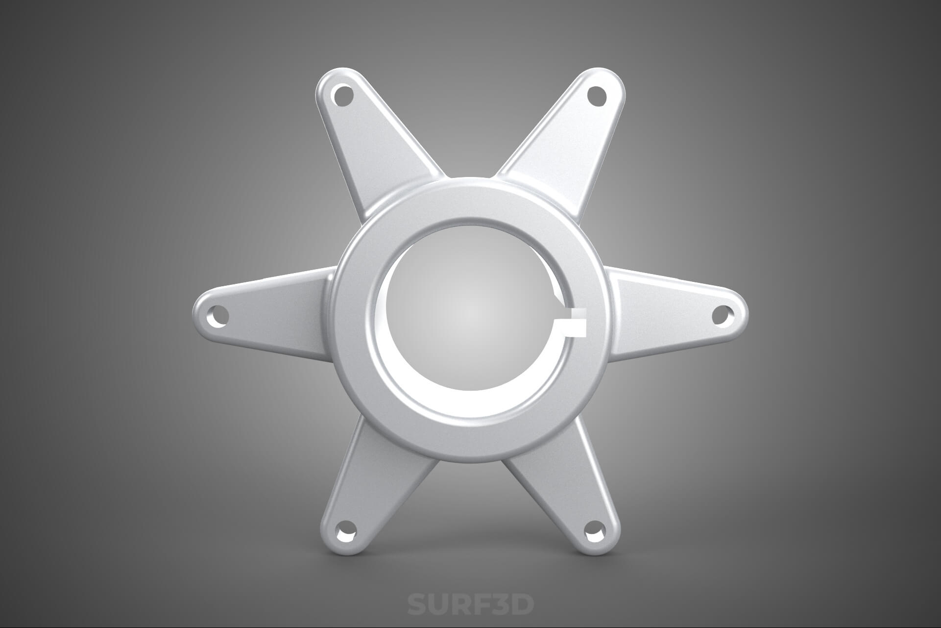 Star Flange Hub Mounting Bracket Sprocket Disc Carrier Spoke 3D Model