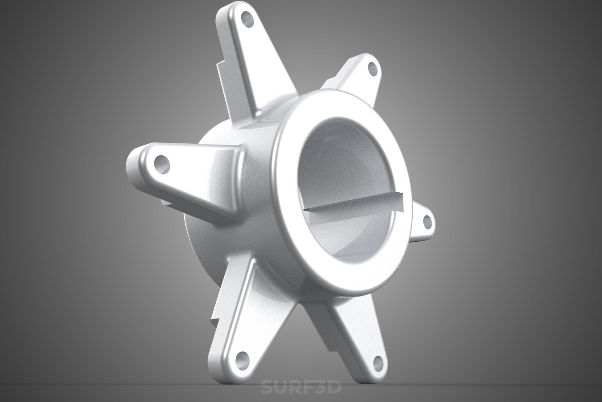Star Flange Hub Mounting Bracket Sprocket Disc Carrier Spoke 3D Model