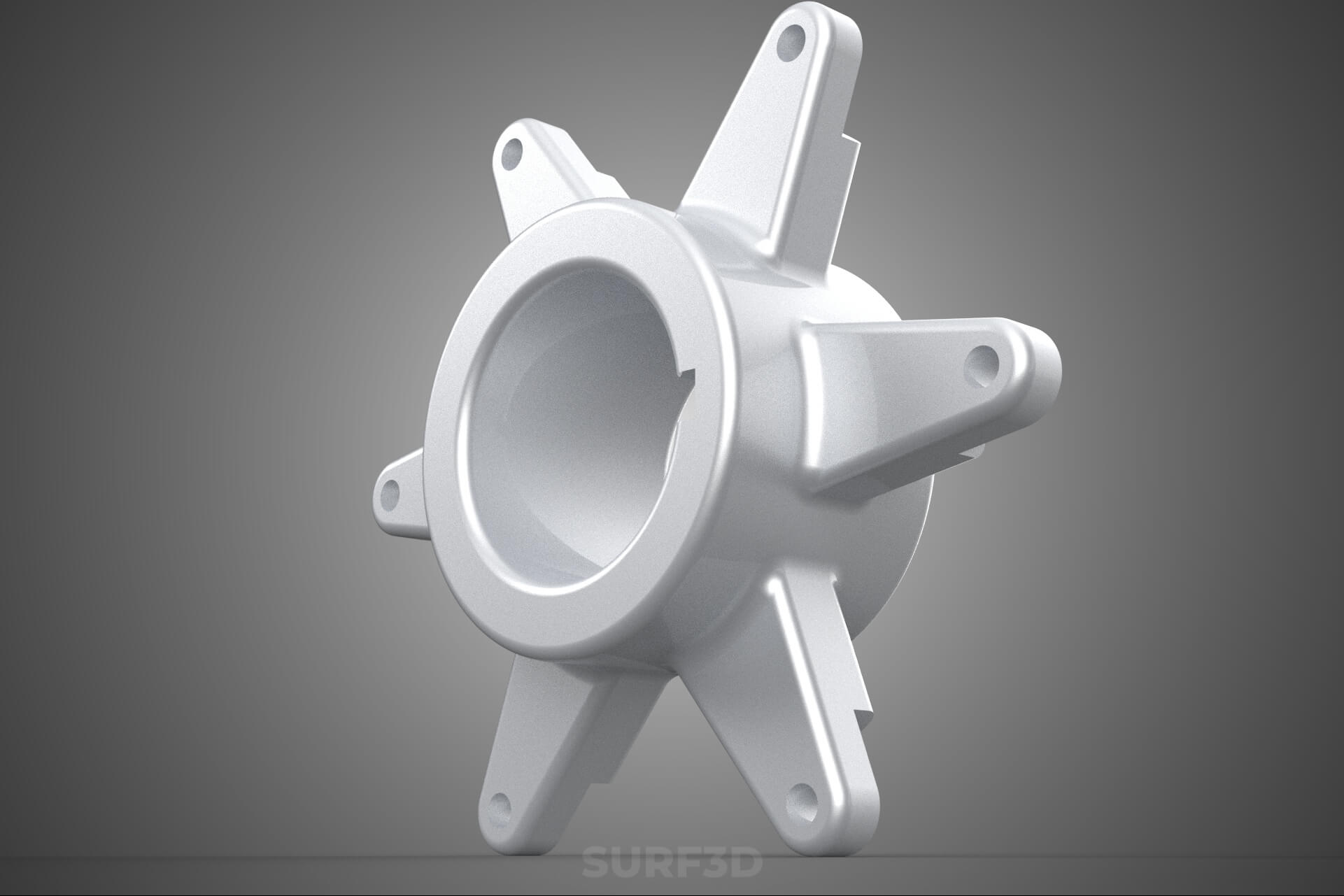 Star Flange Hub Mounting Bracket Sprocket Disc Carrier Spoke 3D Model