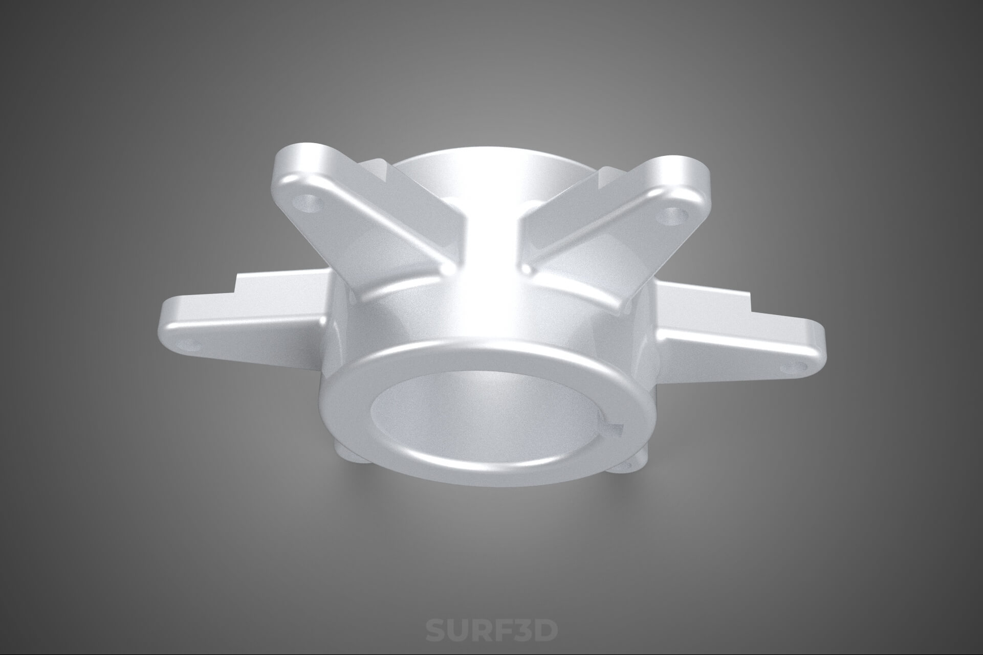Star Flange Hub Mounting Bracket Sprocket Disc Carrier Spoke 3D Model