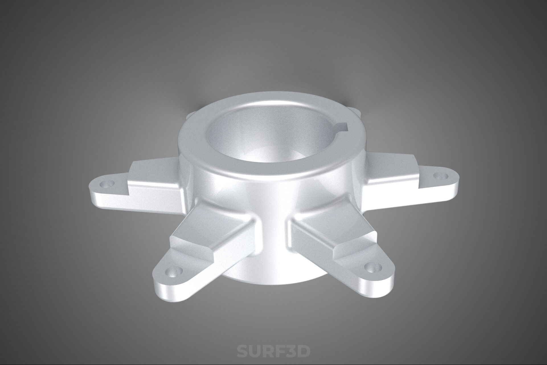Star Flange Hub Mounting Bracket Sprocket Disc Carrier Spoke 3D Model