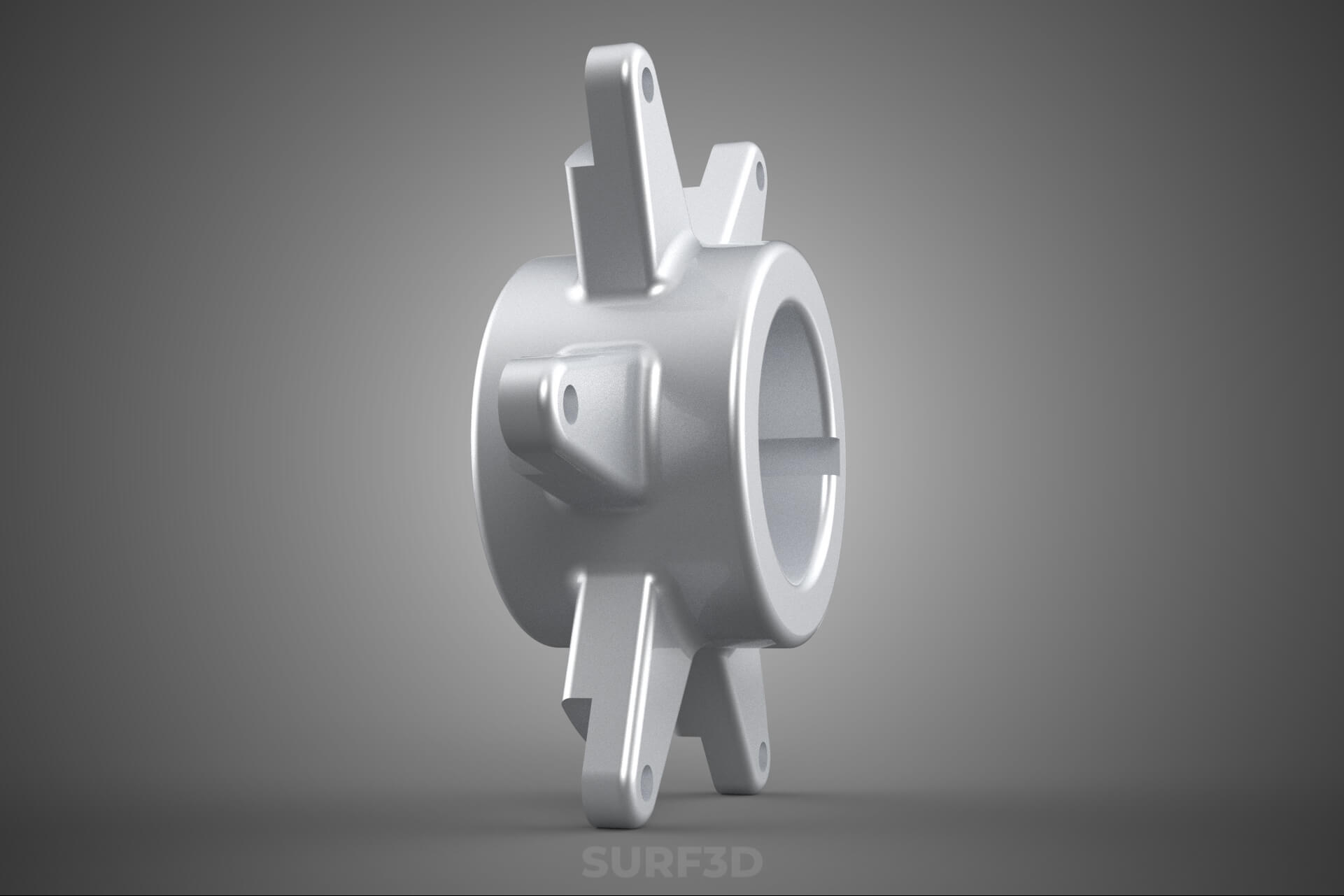 Star Flange Hub Mounting Bracket Sprocket Disc Carrier Spoke 3D Model