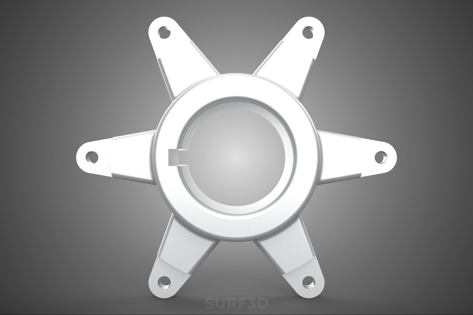 Star Flange Hub Mounting Bracket Sprocket Disc Carrier Spoke 3D Model