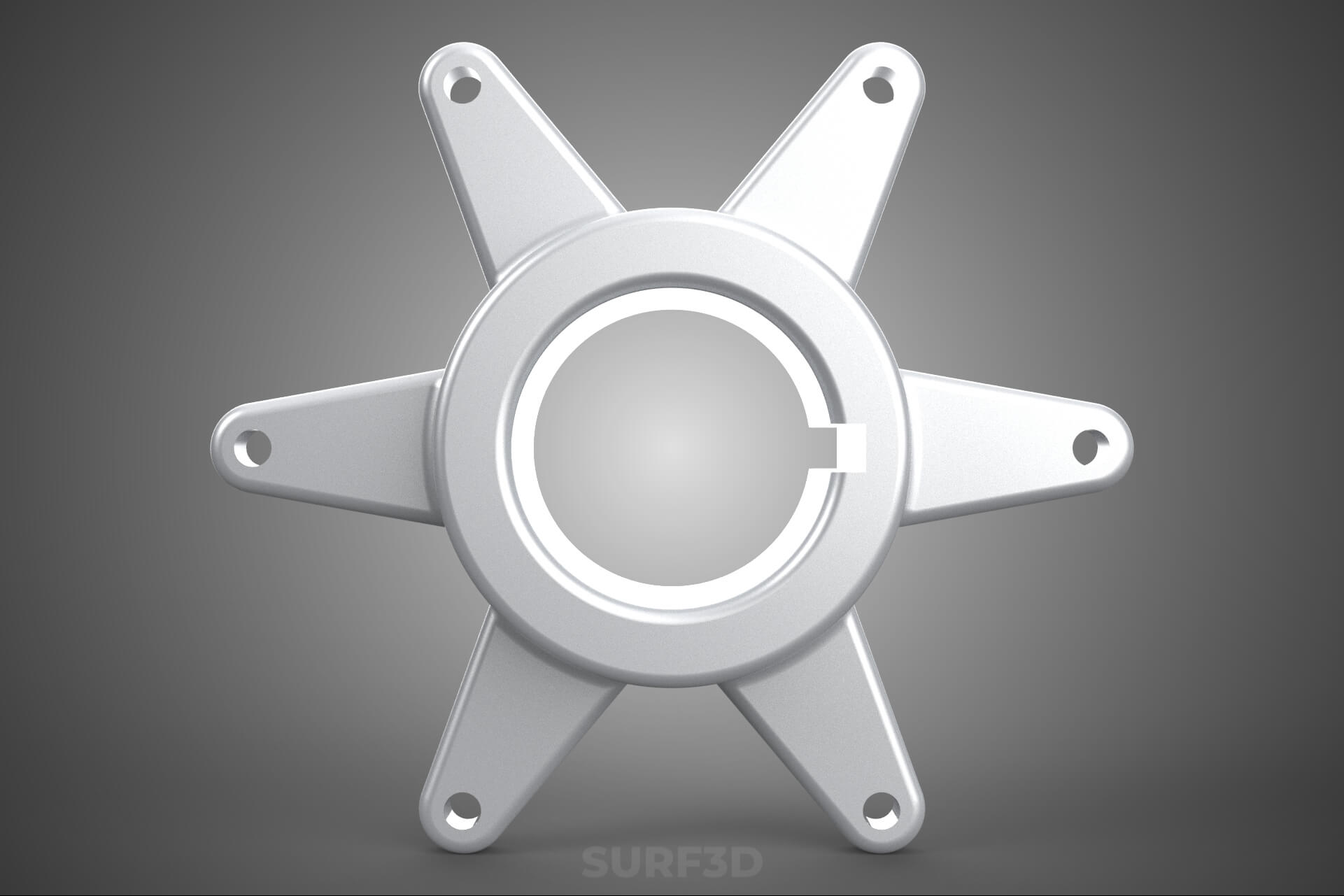 Star Flange Hub Mounting Bracket Sprocket Disc Carrier Spoke 3D Model