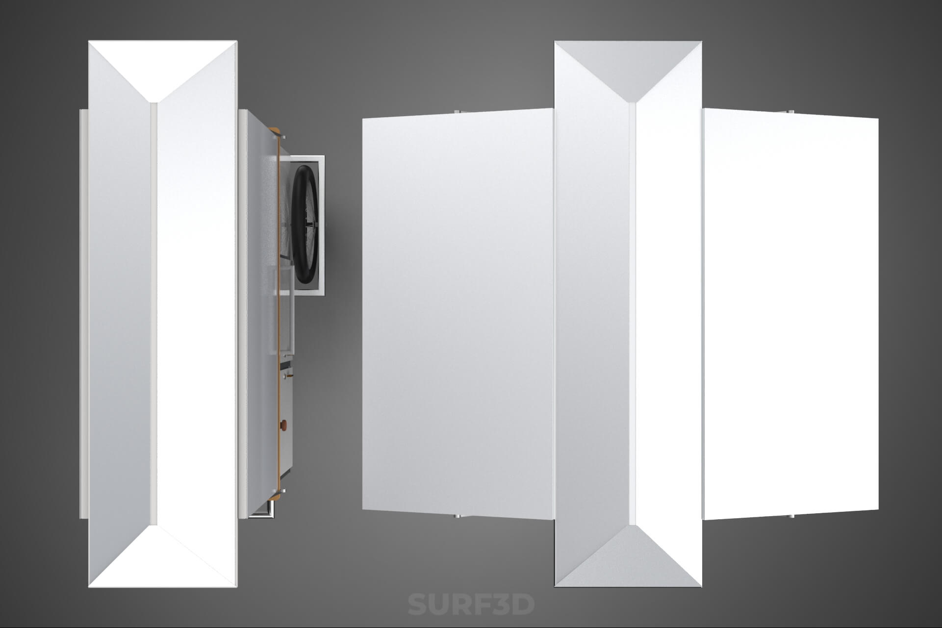 Street Food Cart Trolley Beverage Stall Vending Booth Kiosk 3D Model