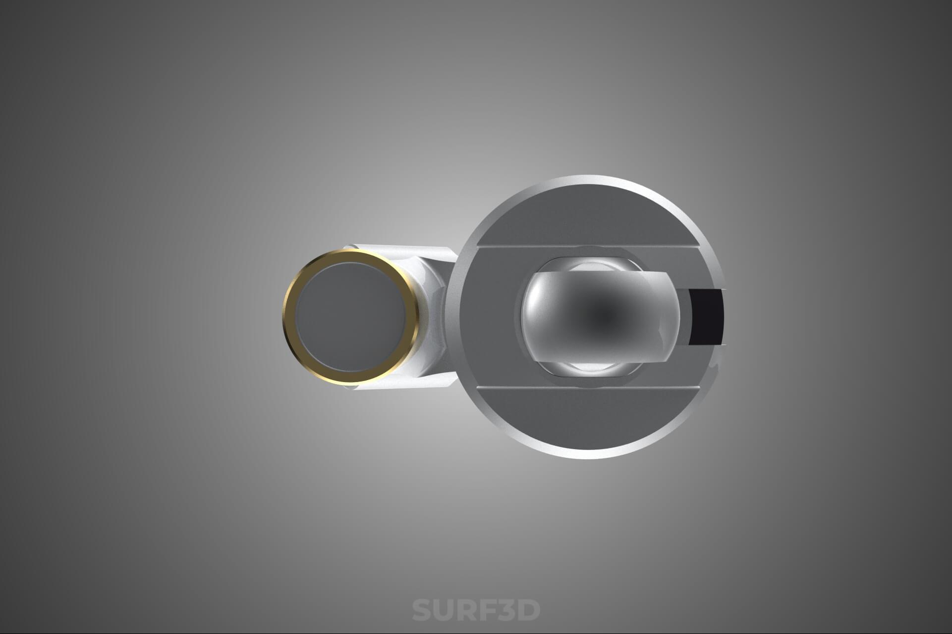 Suspension Shock Absorber Breaker Spring Coil Piggyback Tank 3D Model