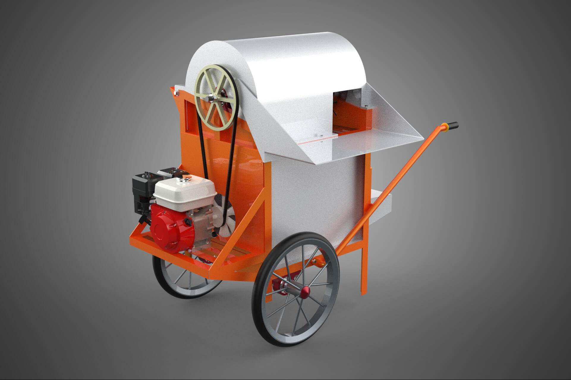 Thresher Threshing Separator Mill Machine Grain Paddy Wheat 3D Model
