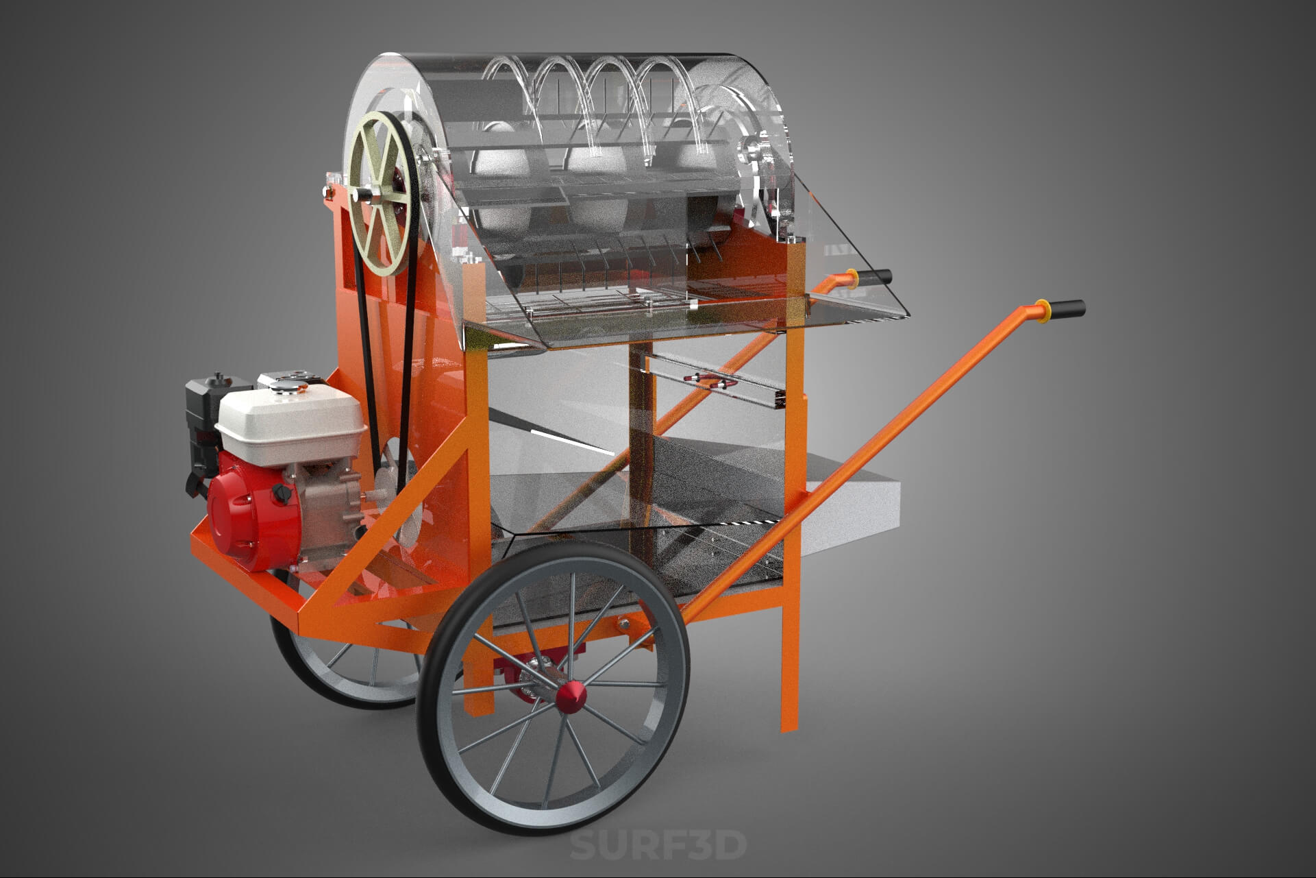 Thresher Threshing Separator Mill Machine Grain Paddy Wheat 3D Model