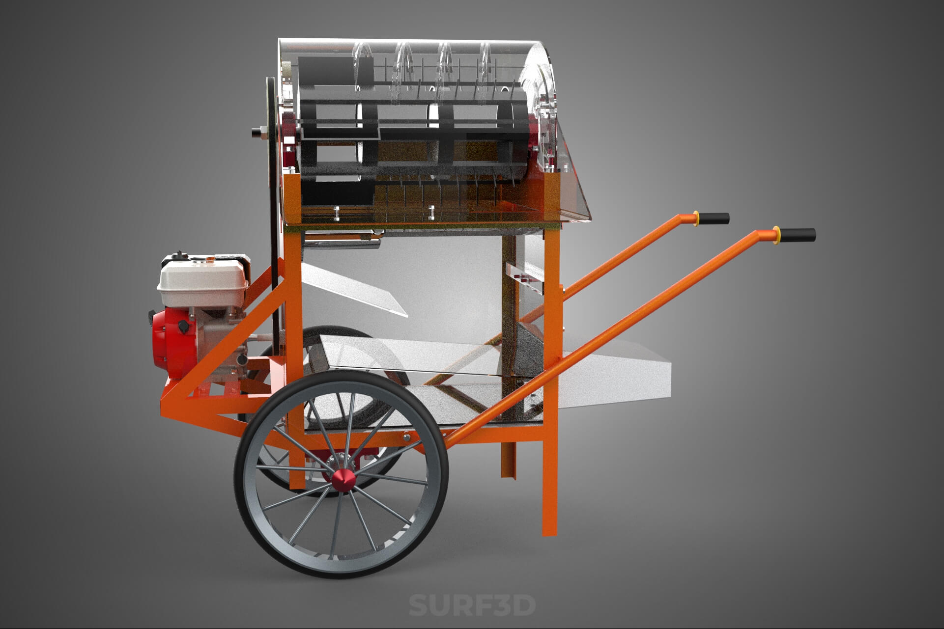Thresher Threshing Separator Mill Machine Grain Paddy Wheat 3D Model