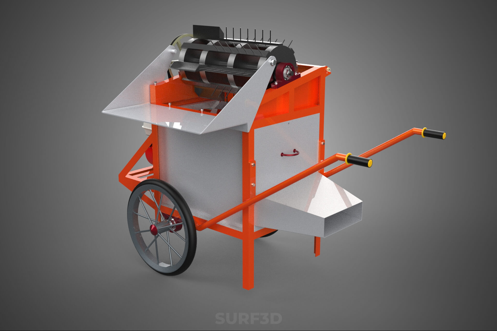 Thresher Threshing Separator Mill Machine Grain Paddy Wheat 3D Model