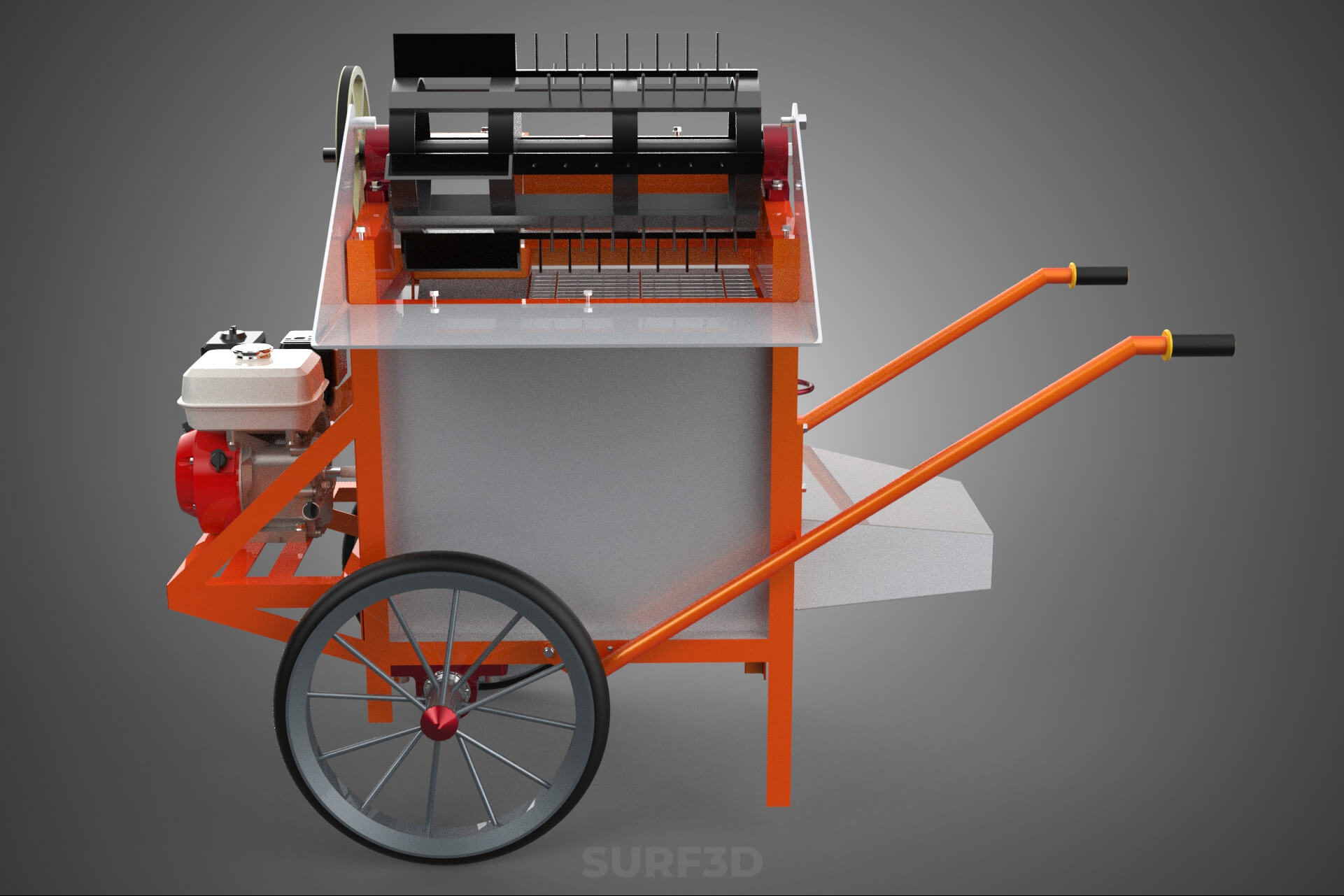 Thresher Threshing Separator Mill Machine Grain Paddy Wheat 3D Model