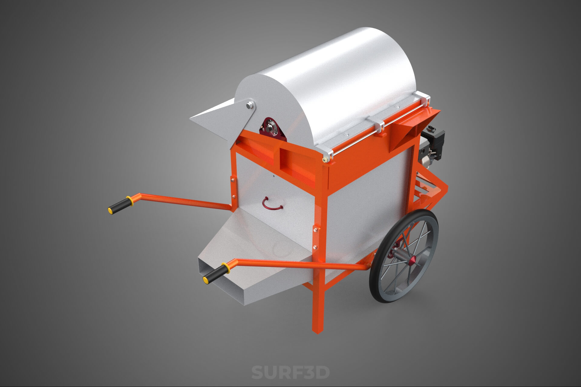 Thresher Threshing Separator Mill Machine Grain Paddy Wheat 3D Model