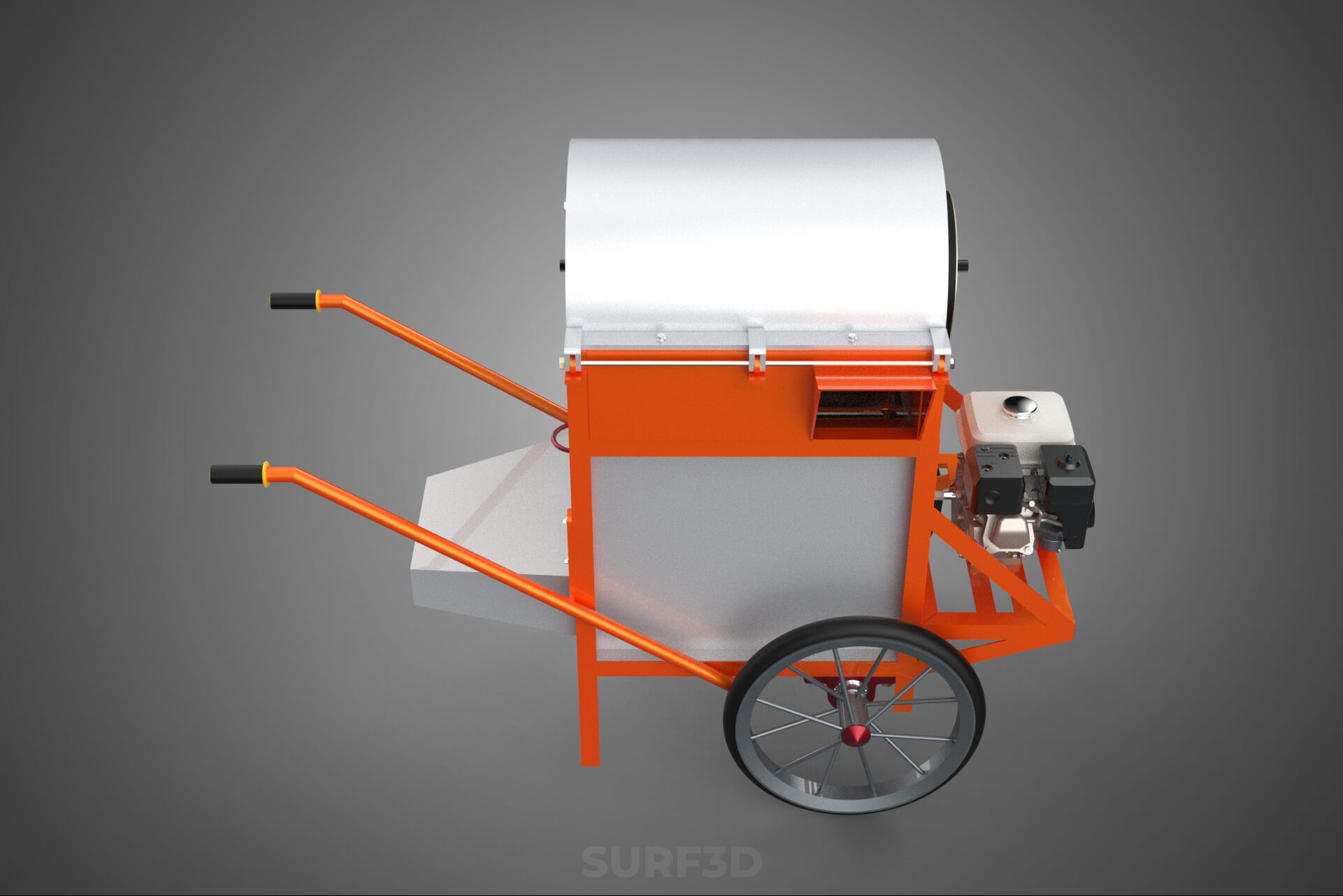Thresher Threshing Separator Mill Machine Grain Paddy Wheat 3D Model