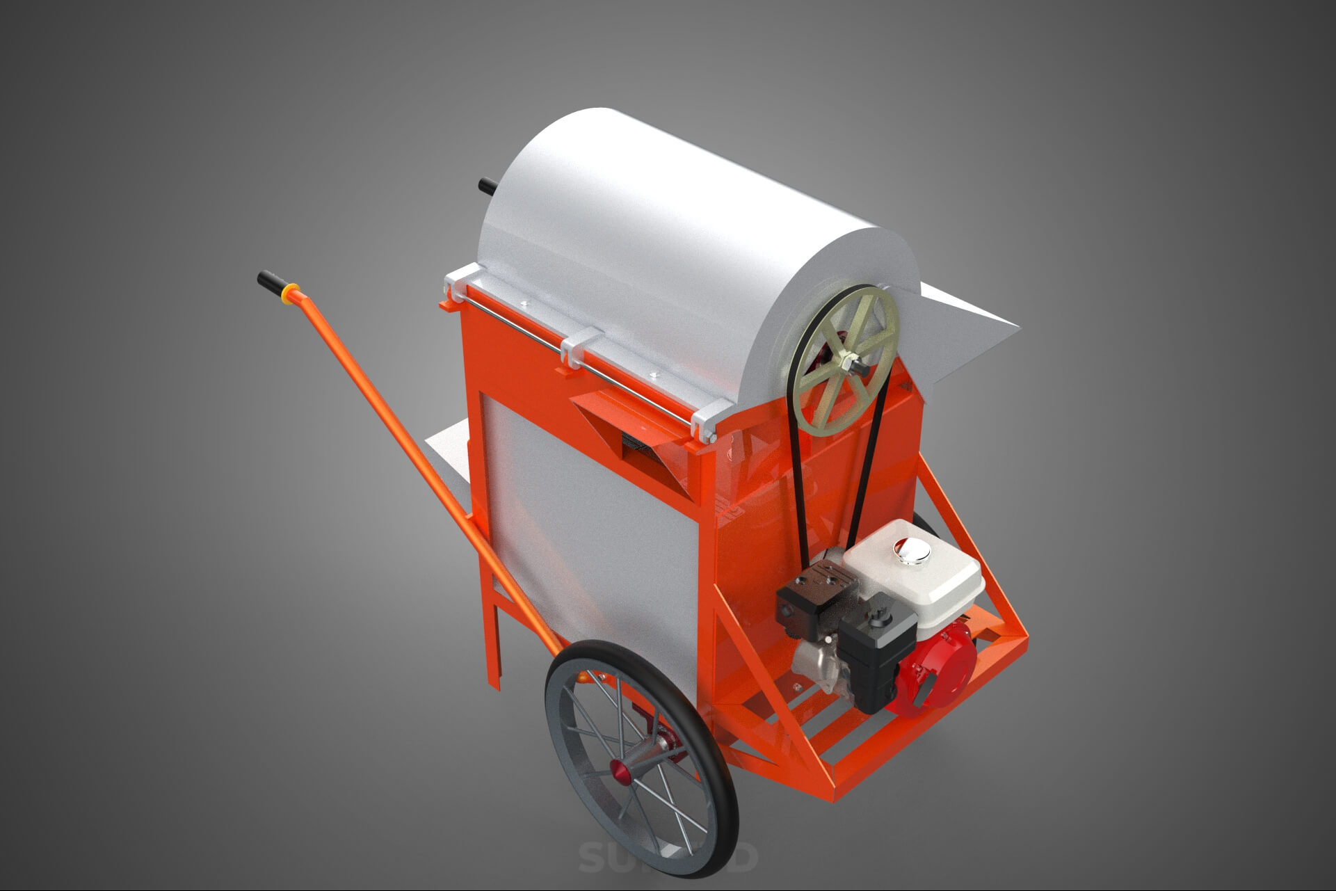 Thresher Threshing Separator Mill Machine Grain Paddy Wheat 3D Model