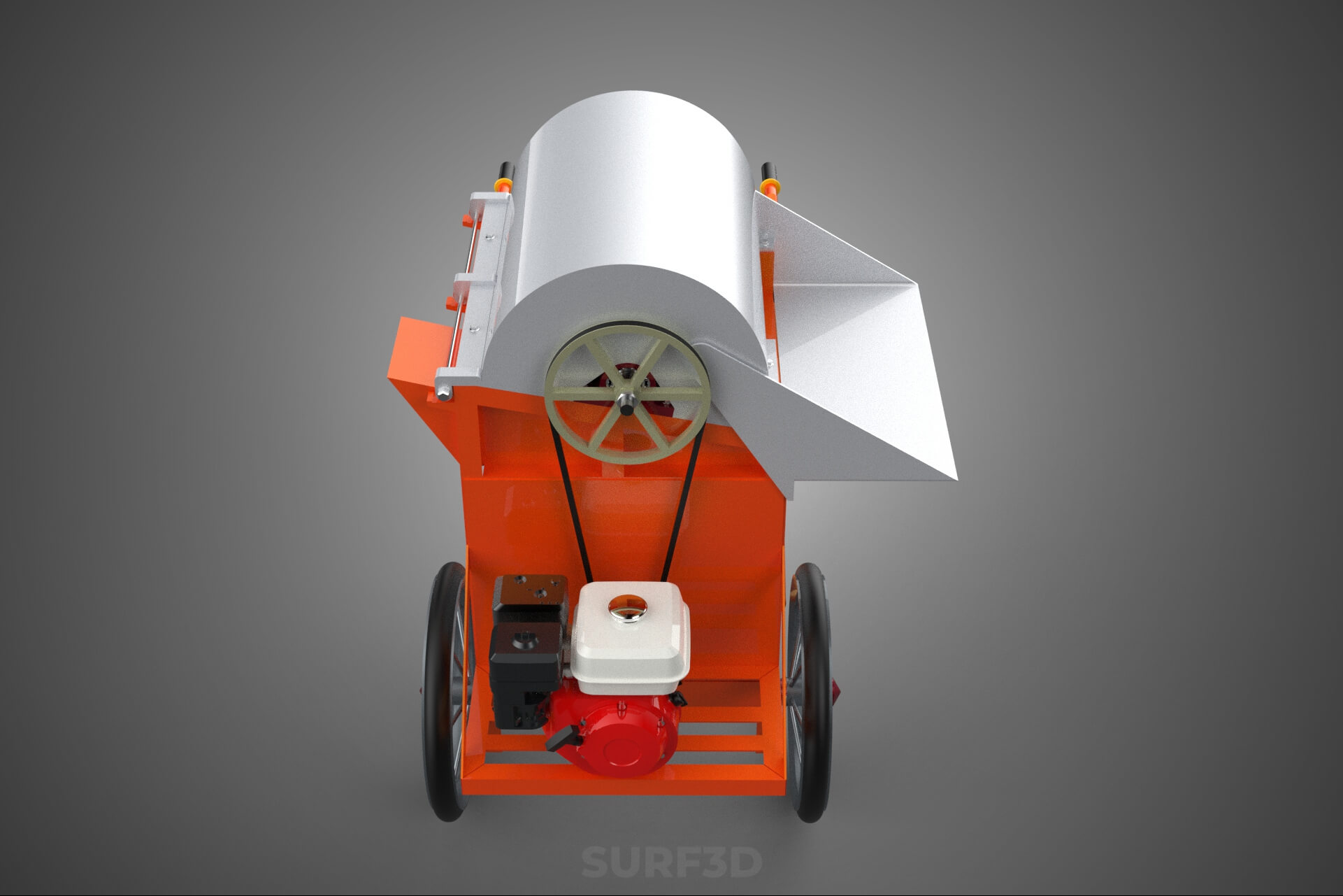 Thresher Threshing Separator Mill Machine Grain Paddy Wheat 3D Model