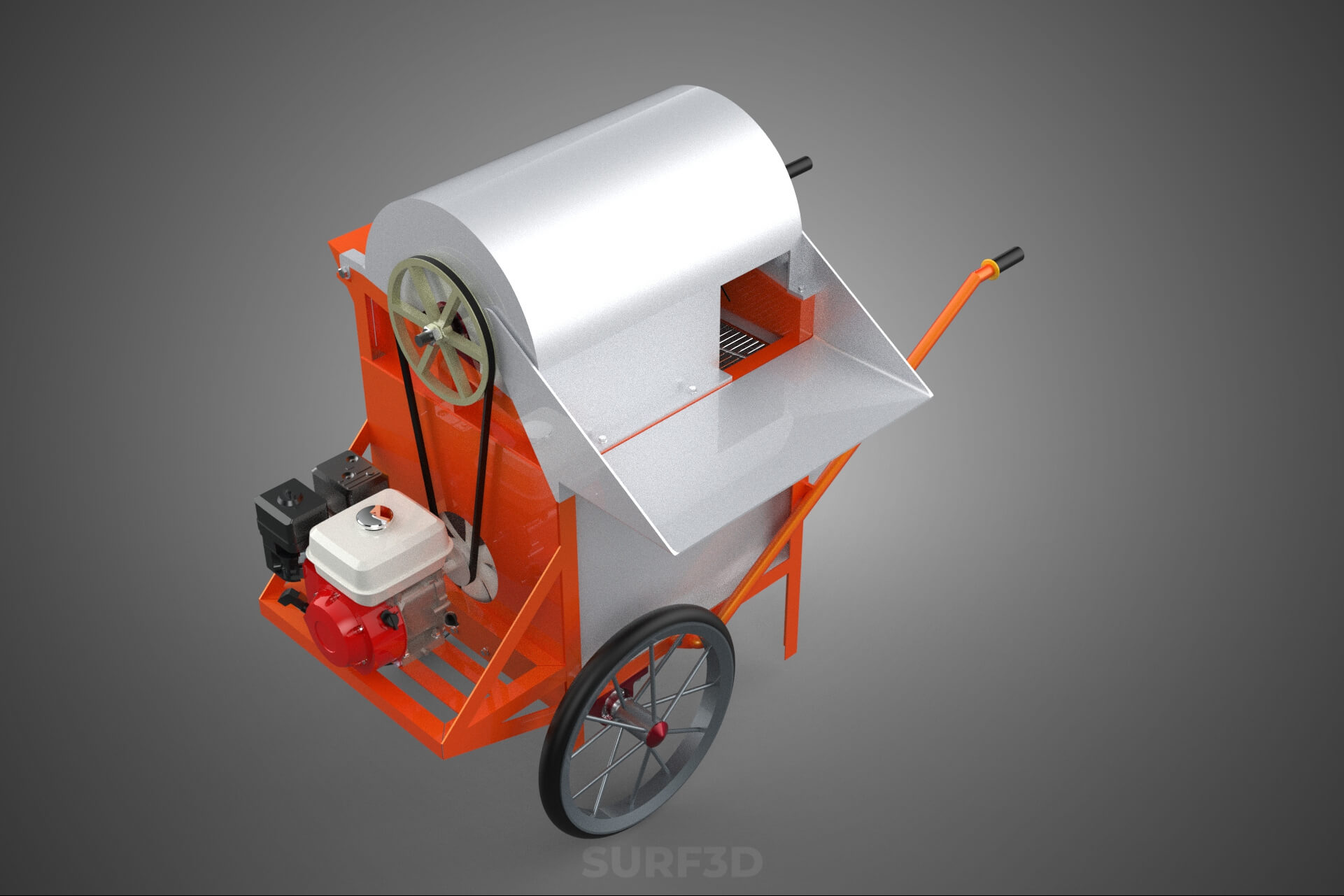 Thresher Threshing Separator Mill Machine Grain Paddy Wheat 3D Model