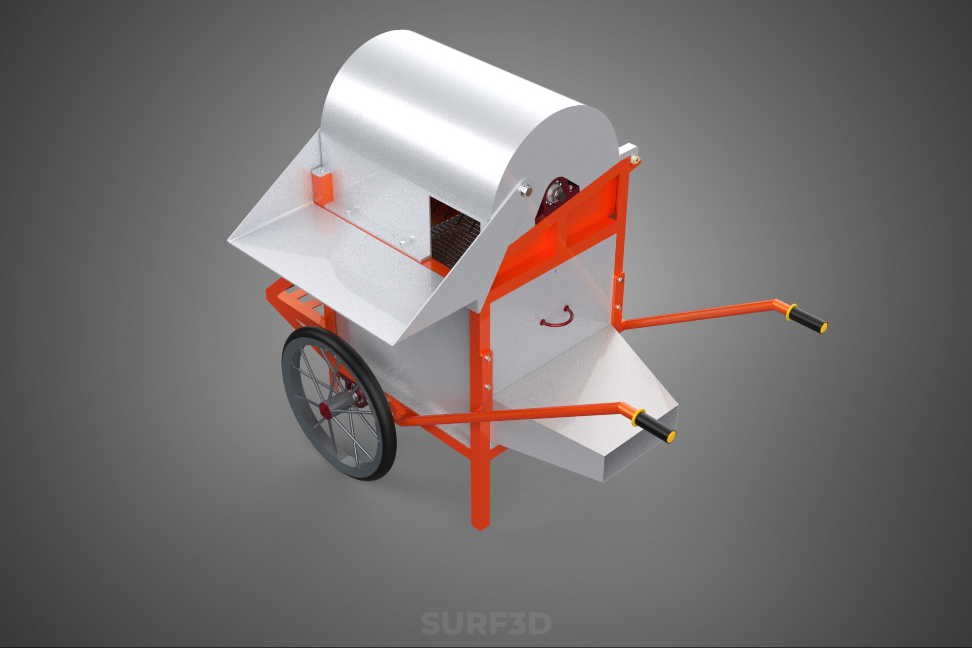 Thresher Threshing Separator Mill Machine Grain Paddy Wheat 3D Model