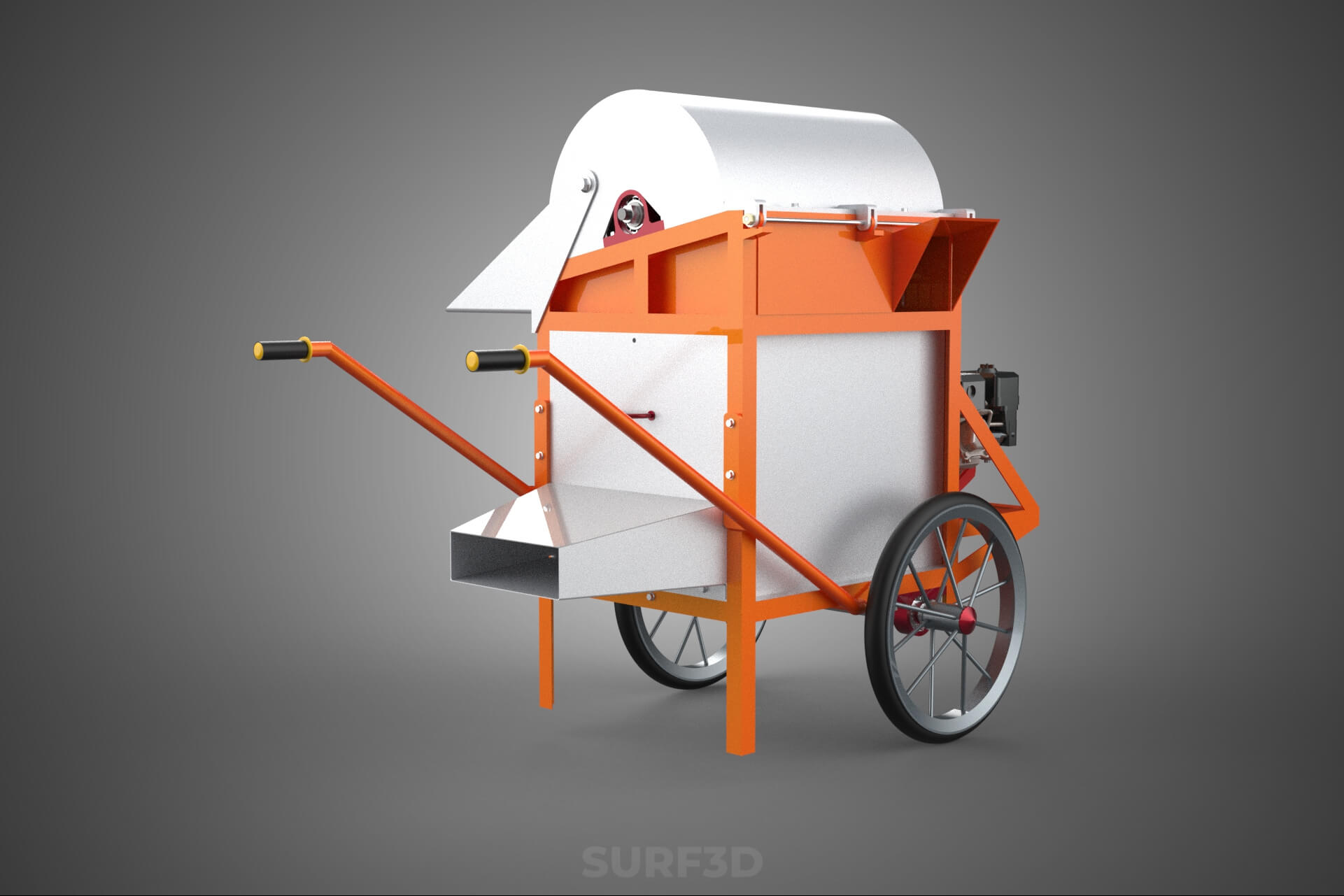 Thresher Threshing Separator Mill Machine Grain Paddy Wheat 3D Model