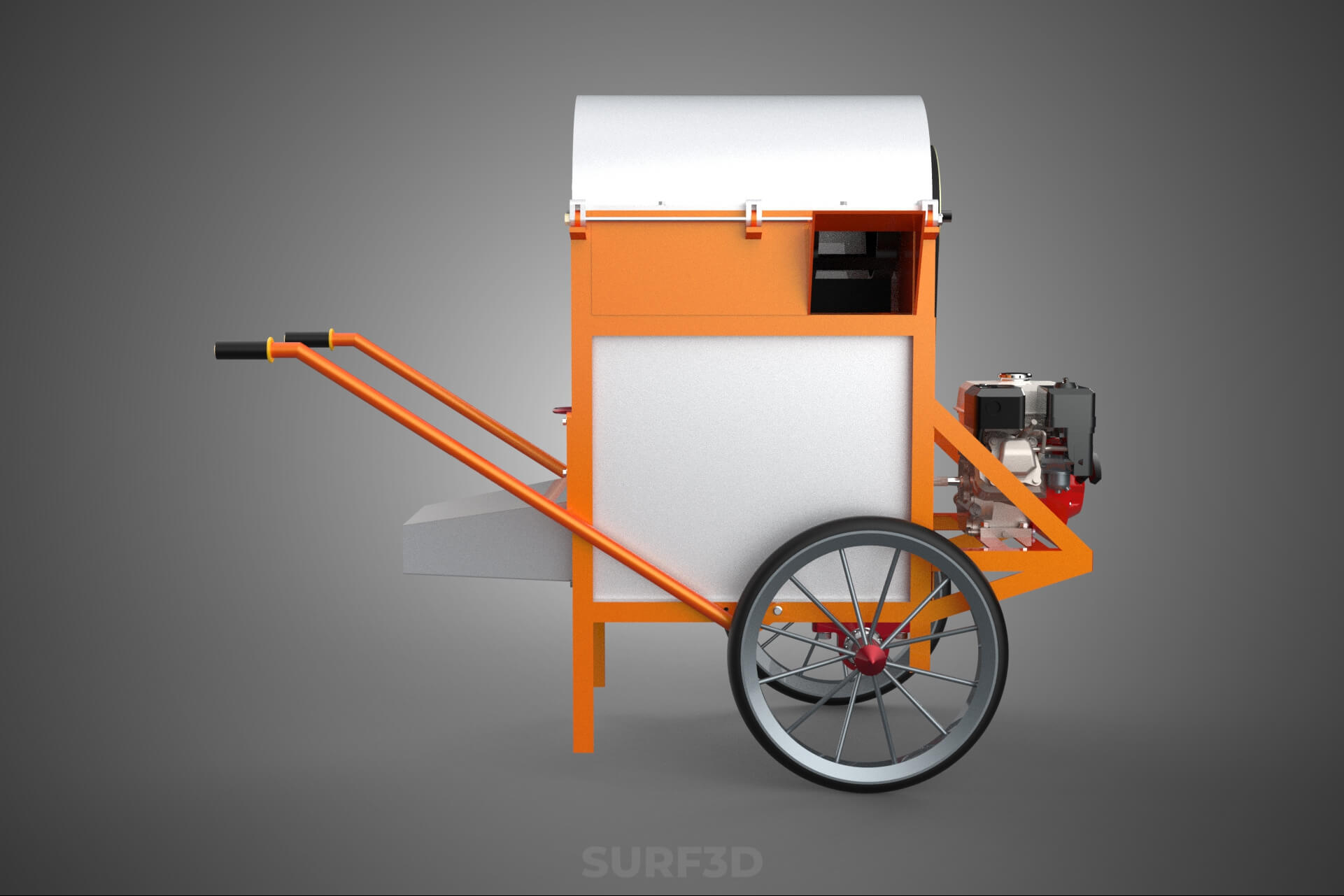 Thresher Threshing Separator Mill Machine Grain Paddy Wheat 3D Model
