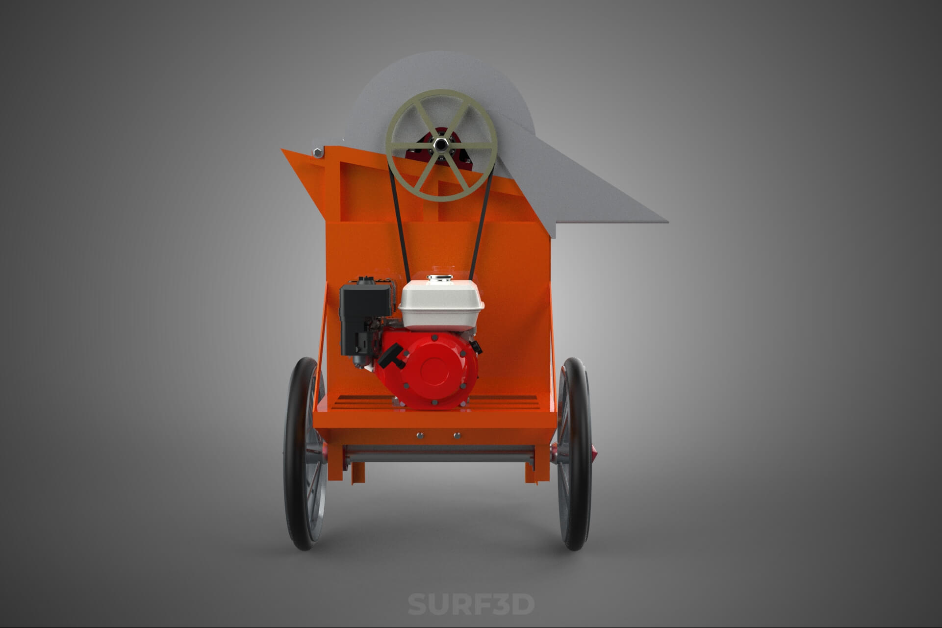 Thresher Threshing Separator Mill Machine Grain Paddy Wheat 3D Model