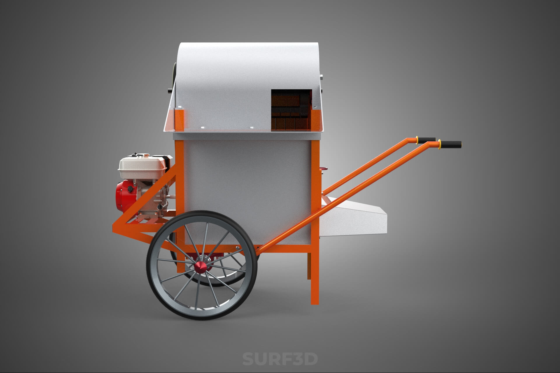 Thresher Threshing Separator Mill Machine Grain Paddy Wheat 3D Model