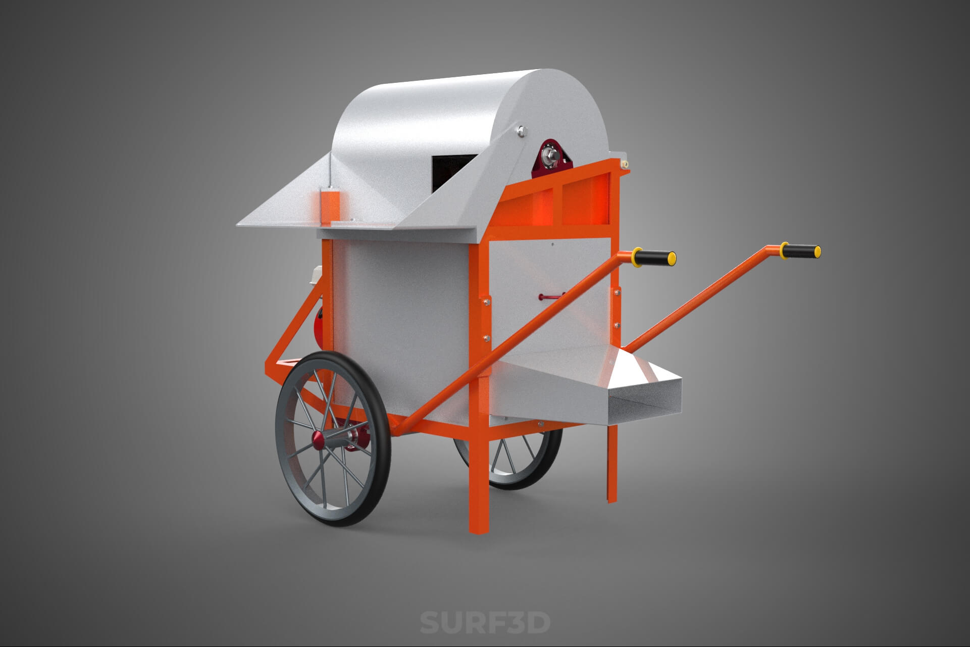 Thresher Threshing Separator Mill Machine Grain Paddy Wheat 3D Model