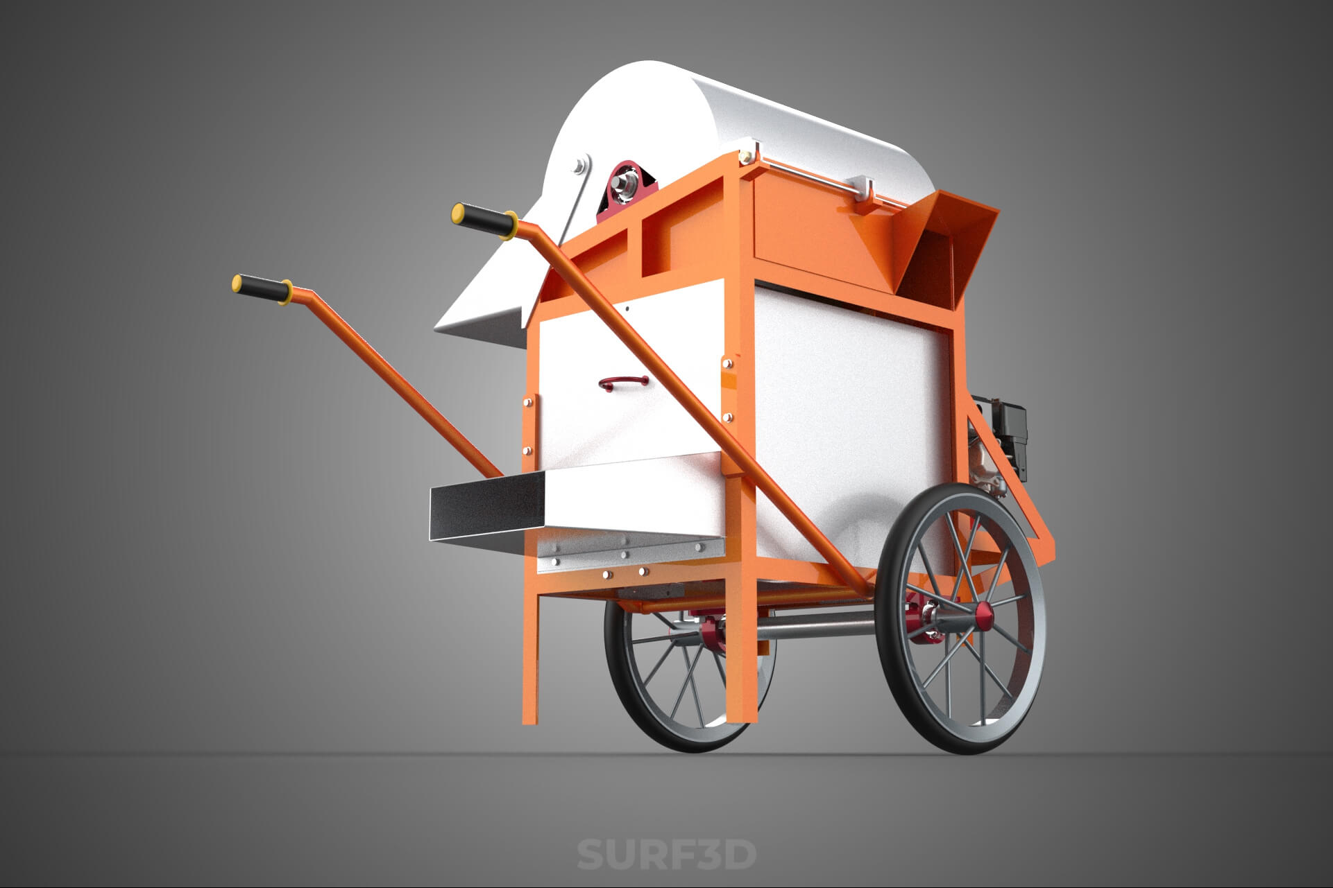 Thresher Threshing Separator Mill Machine Grain Paddy Wheat 3D Model