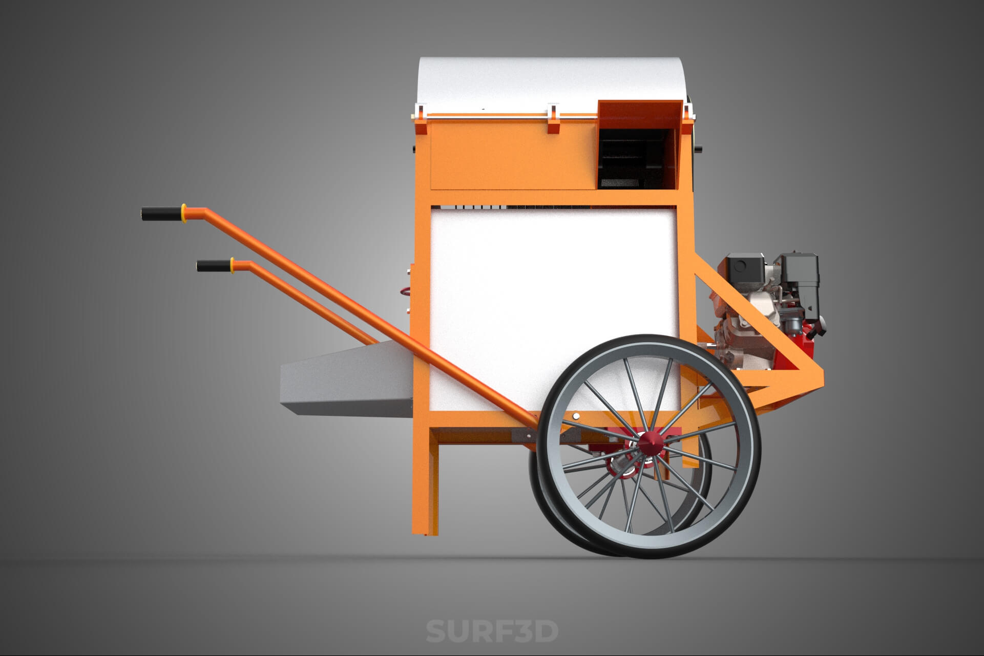 Thresher Threshing Separator Mill Machine Grain Paddy Wheat 3D Model